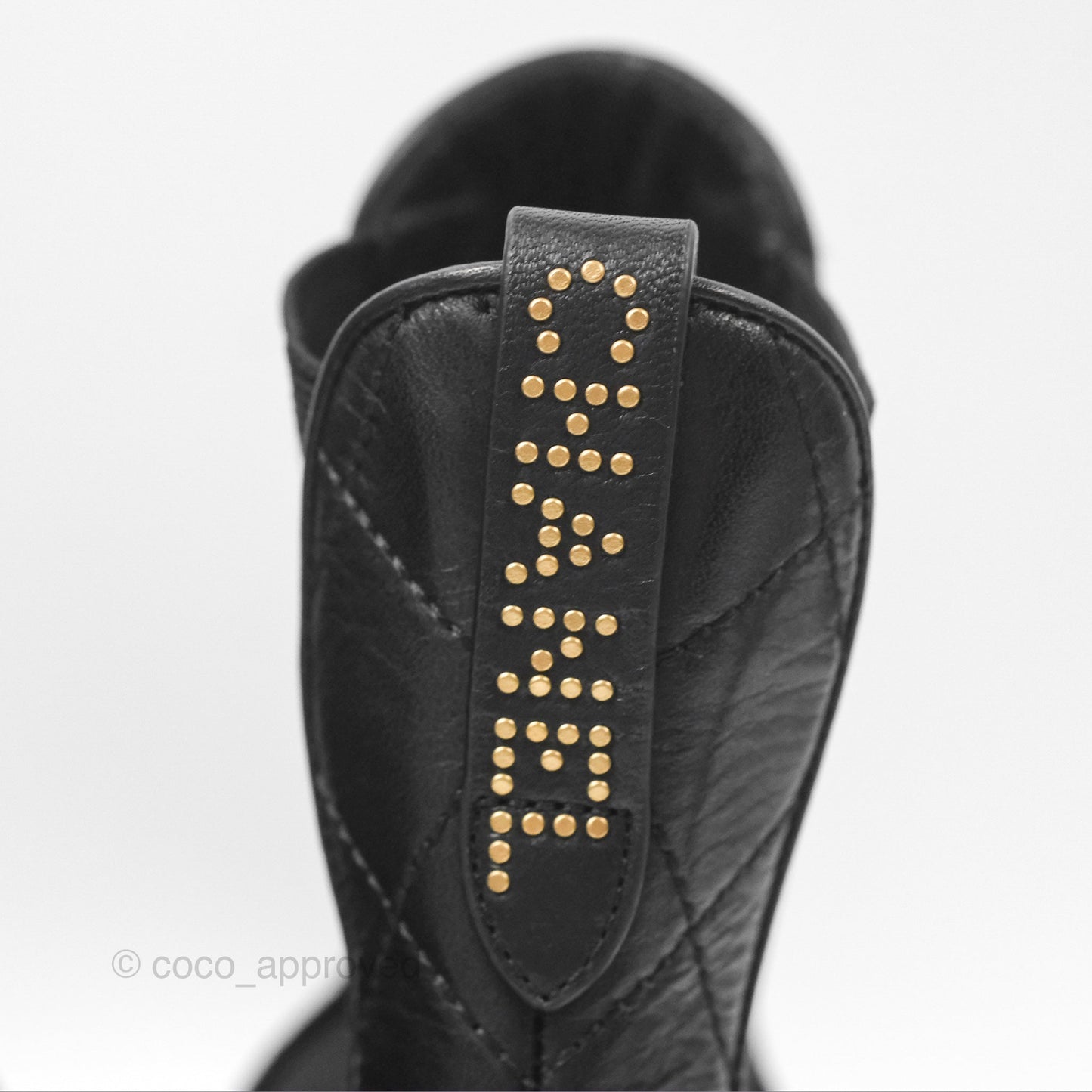 Chanel Ankle Boots Quilted Black Leather Size 39