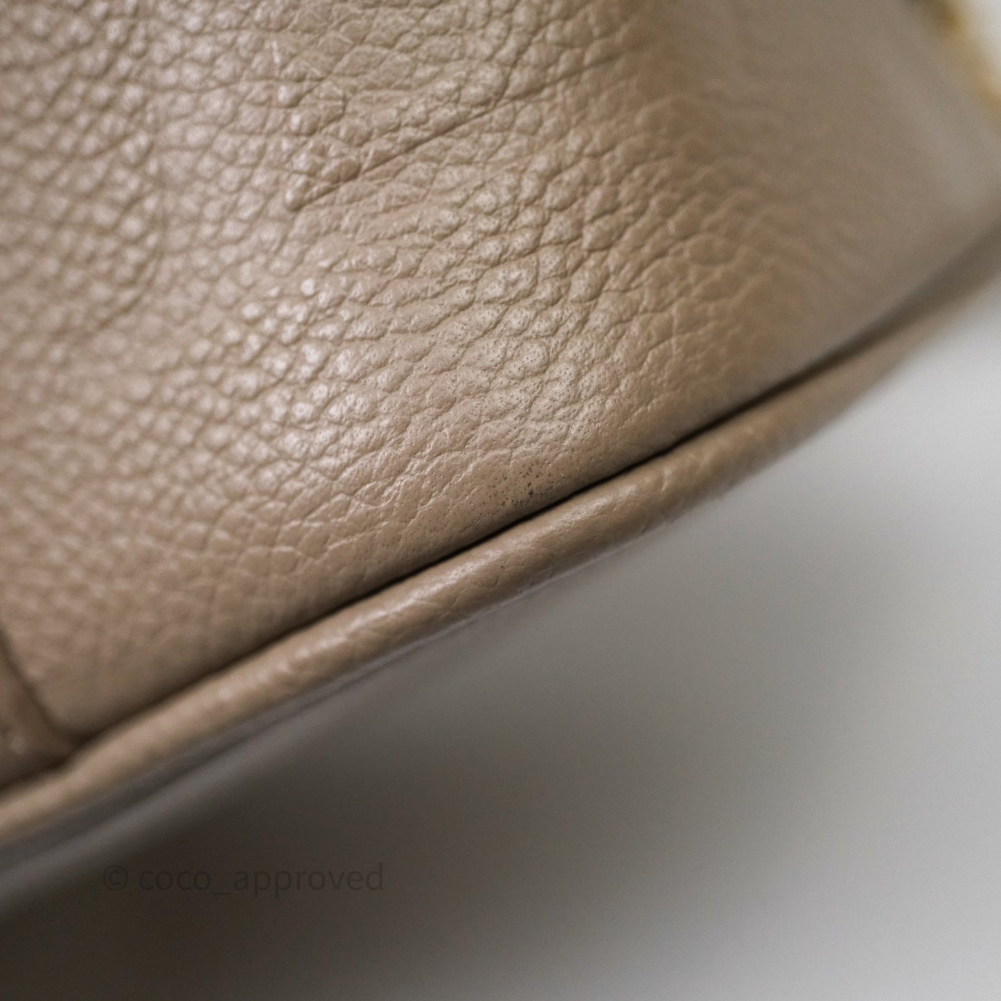 Louis Vuitton Monogram Empreinte Tourterelle Vanity PM Beige Gold Hardware