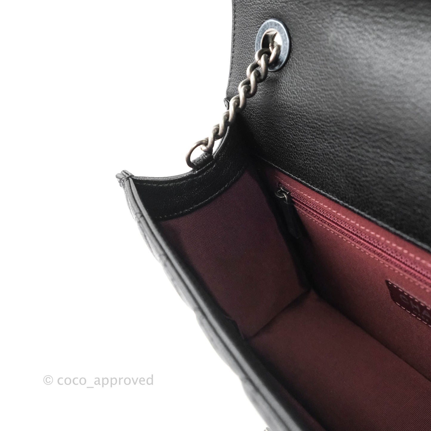 Chanel Small CC University Flap Bag Black Calfskin Ruthenium Hardware