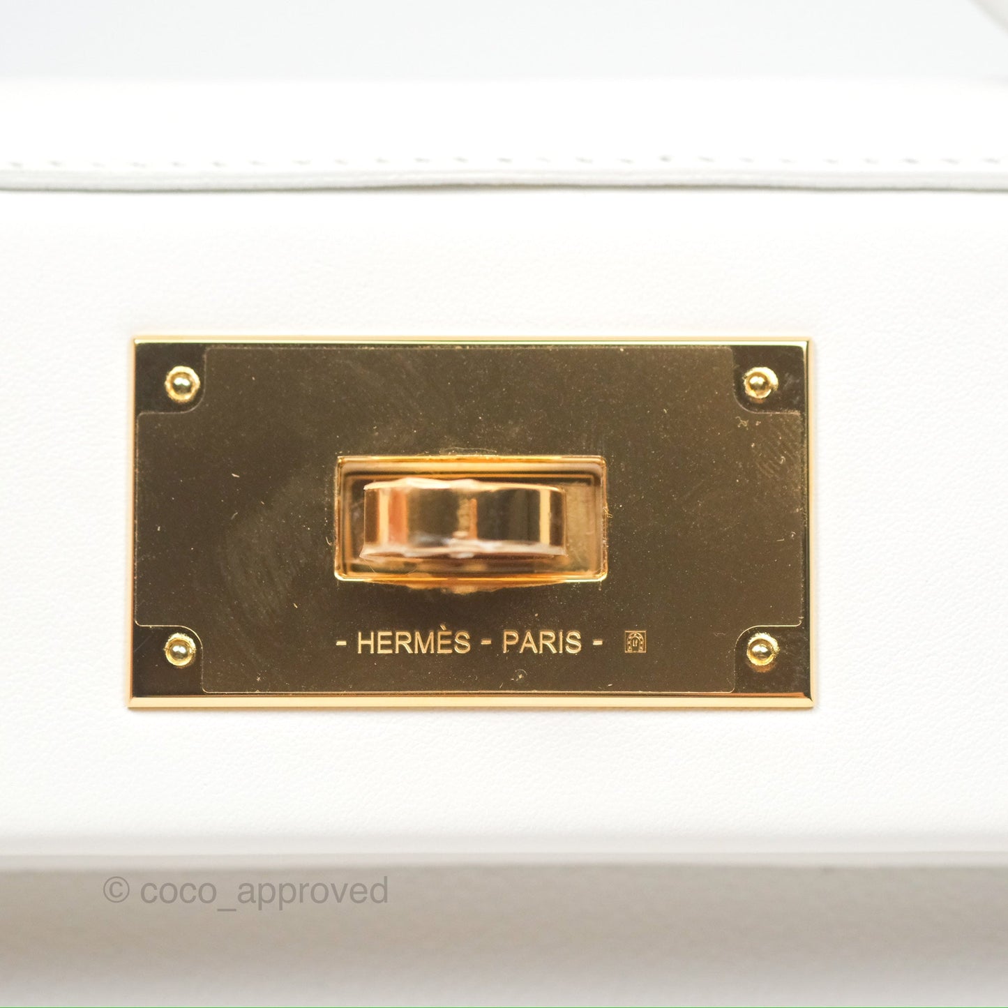 Hermès 24/24 21 Mini New White Evercolor/ Swift Gold Hardware