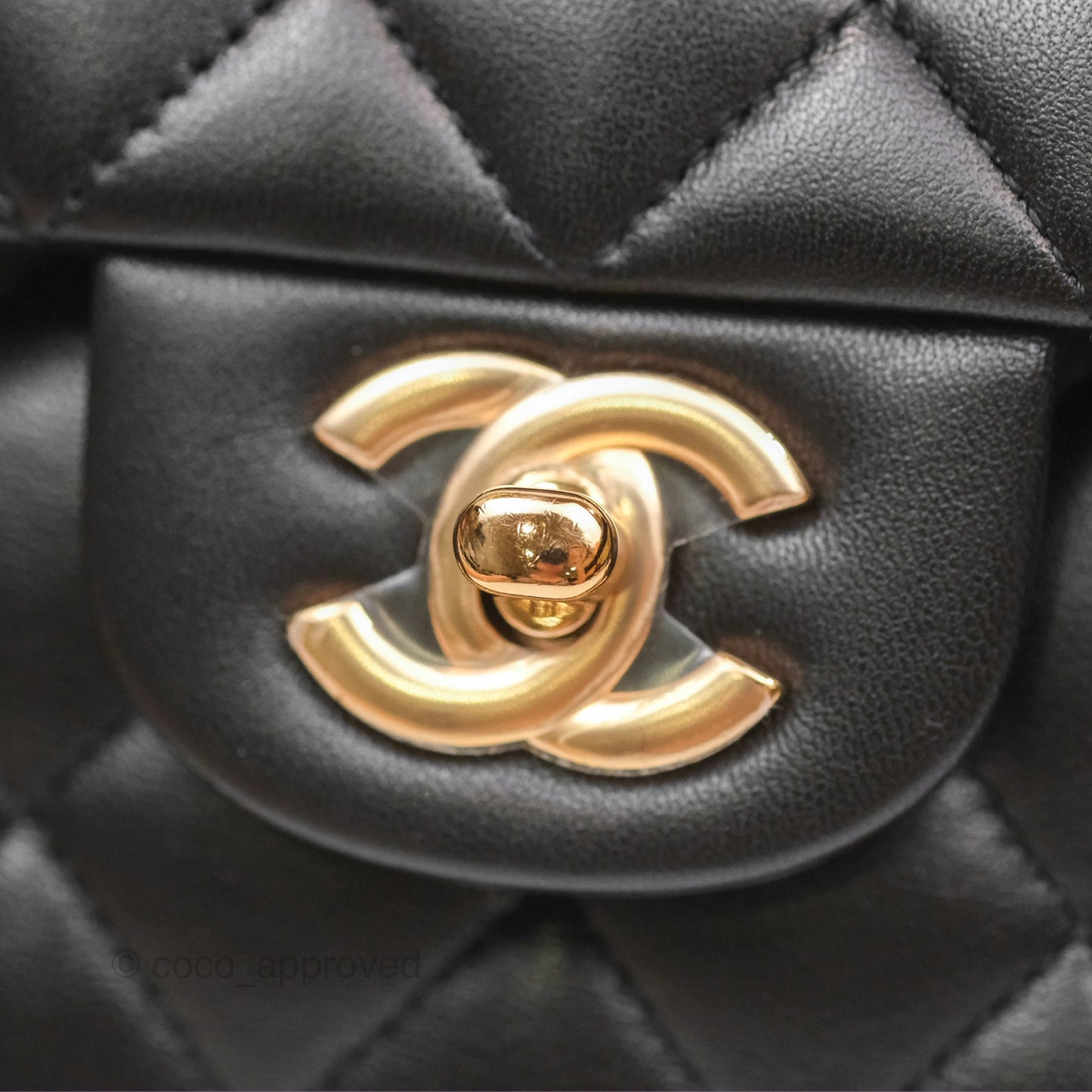 Chanel Small Classic Quilted Flap Black Lambskin Rose Gold Hardware