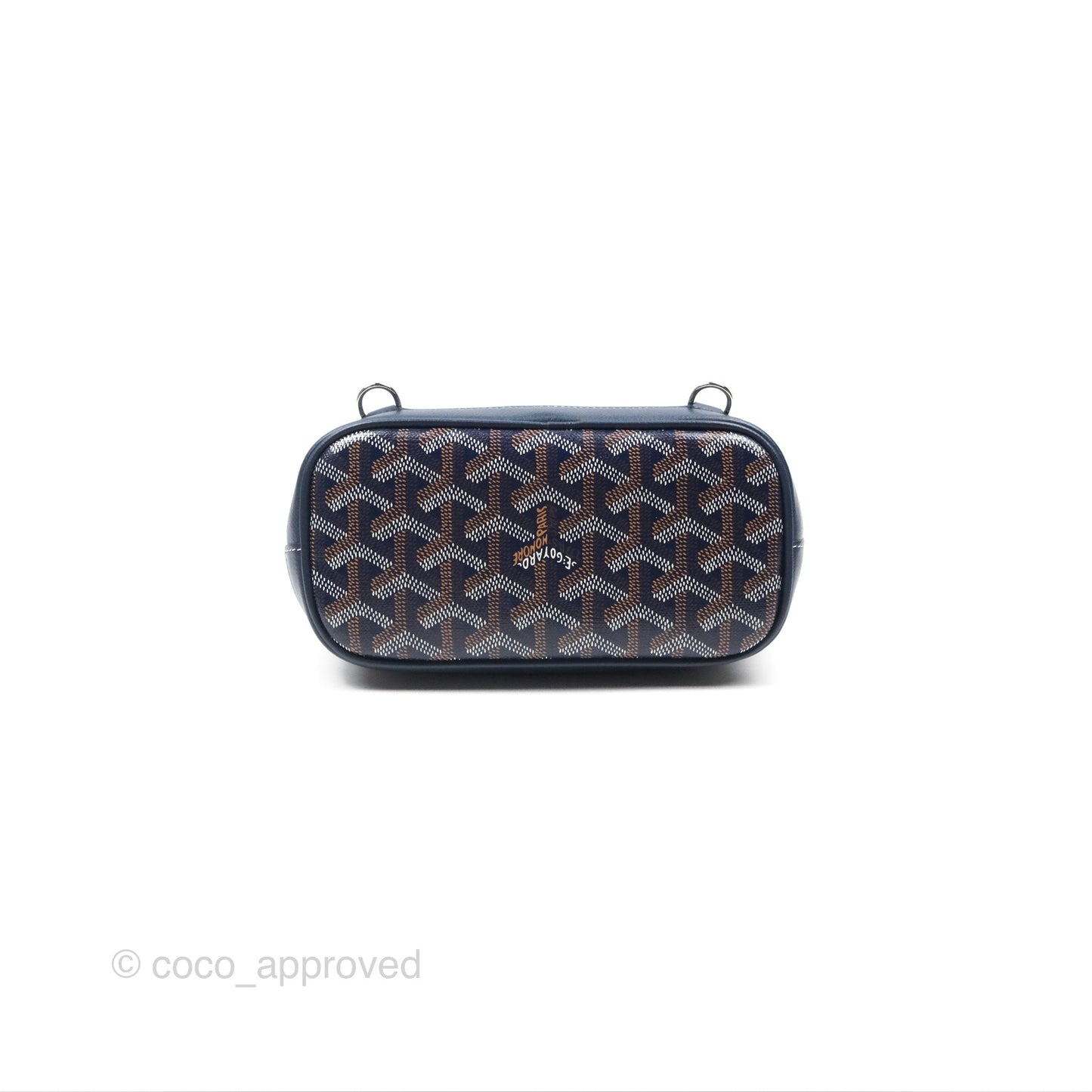 Goyard Mini Alpin Backpack Navy Blue Goyardine Calfskin