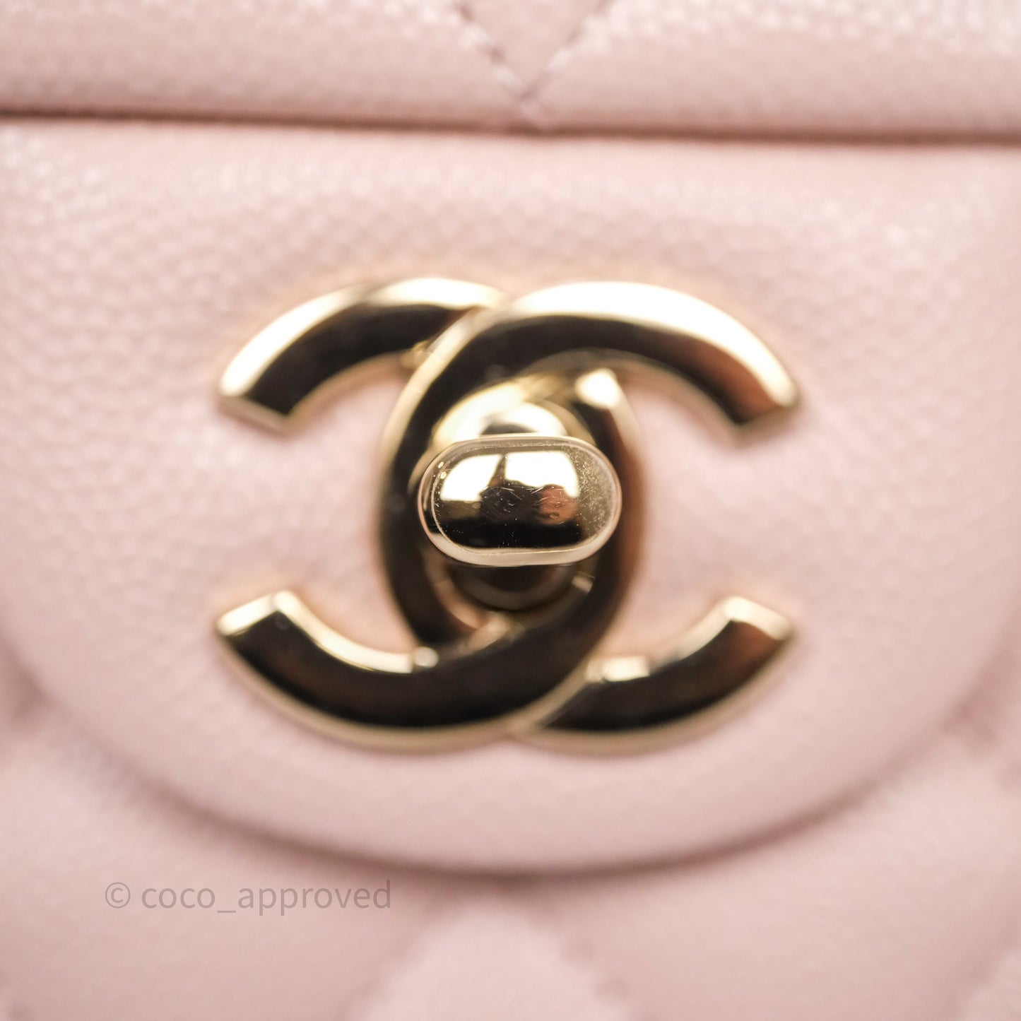 Chanel Small Classic Flap Quilted Light Pink Caviar Gold Hardware