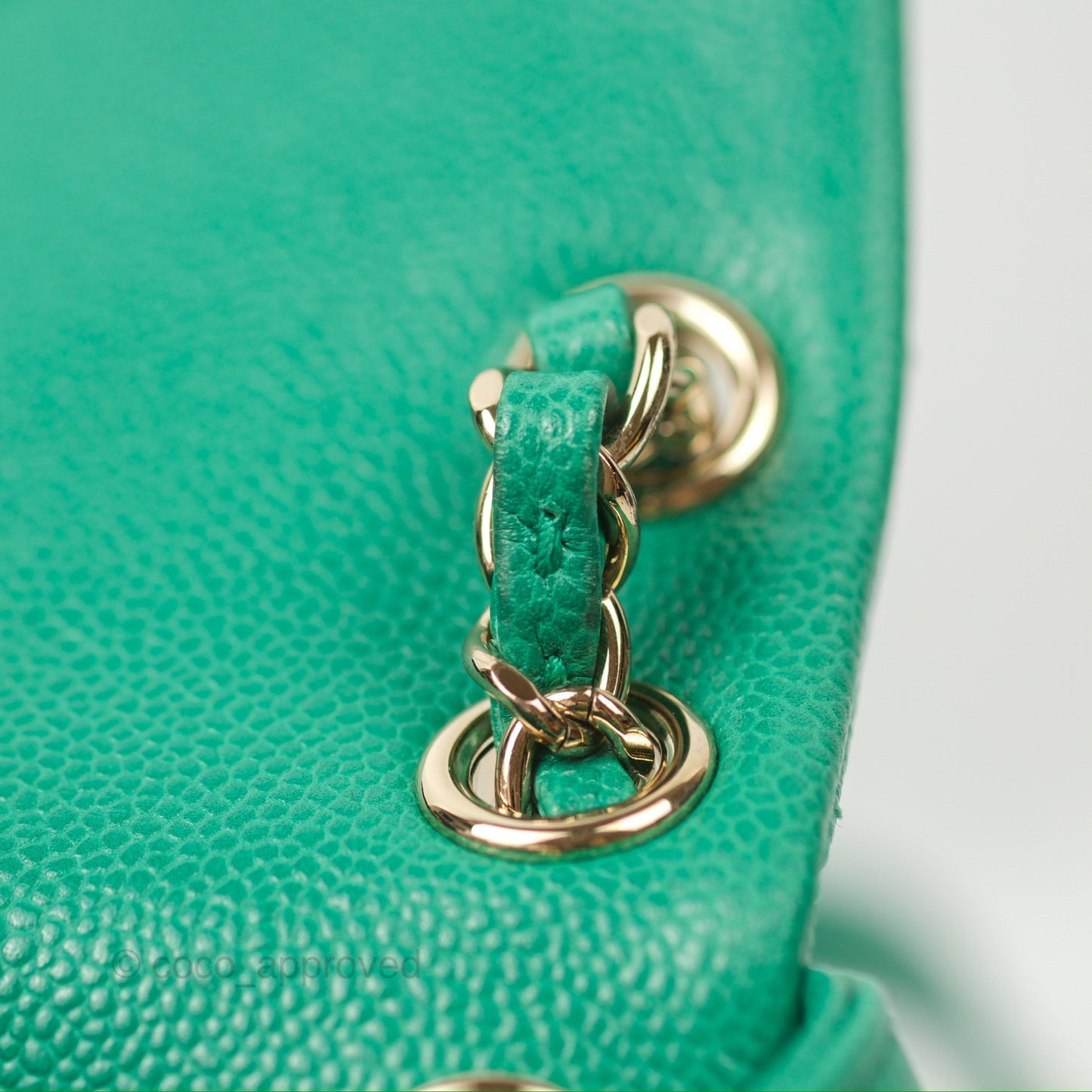 Chanel Duma Backpack Small Green Caviar Gold Hardware 23P