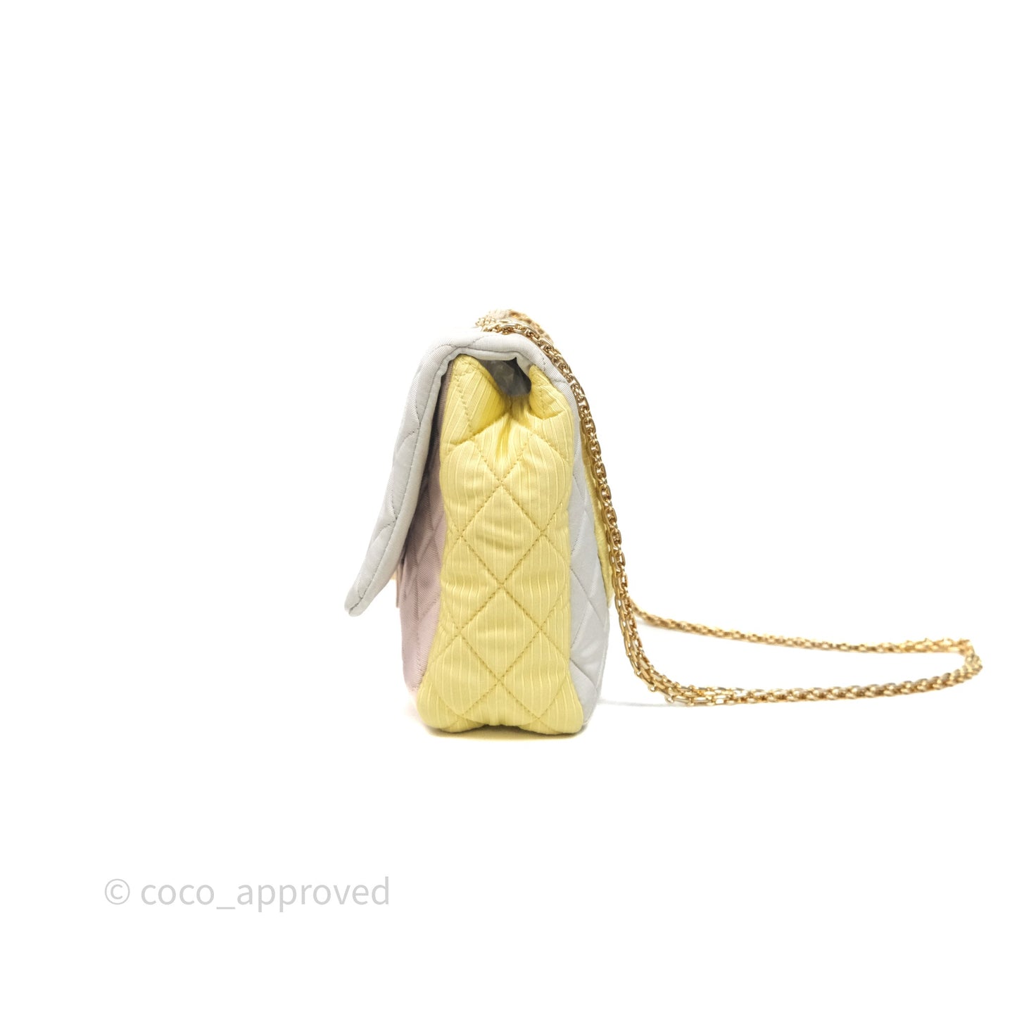 Chanel Reissue Flap Bag Tricolor Pastel Satin Aged Gold Hardware