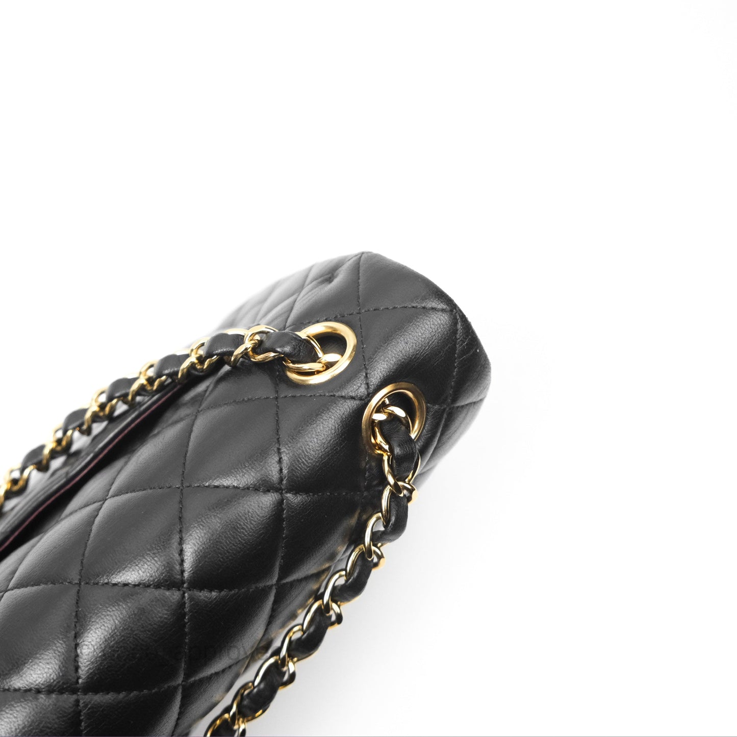 Chanel Small Classic Quilted Flap Black Lambskin Gold Hardware