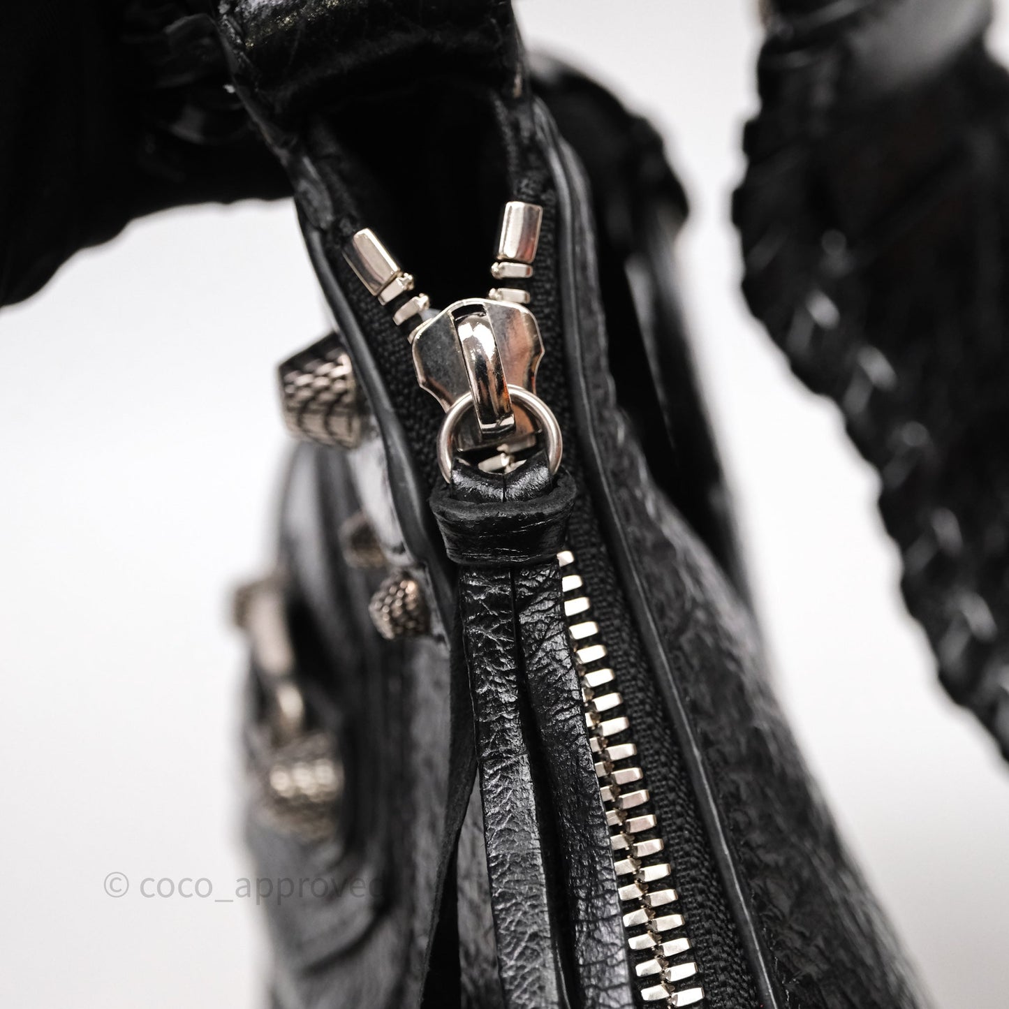 Balenciaga Le Cagole Shoulder Bag Black Calfskin Silver Hardware