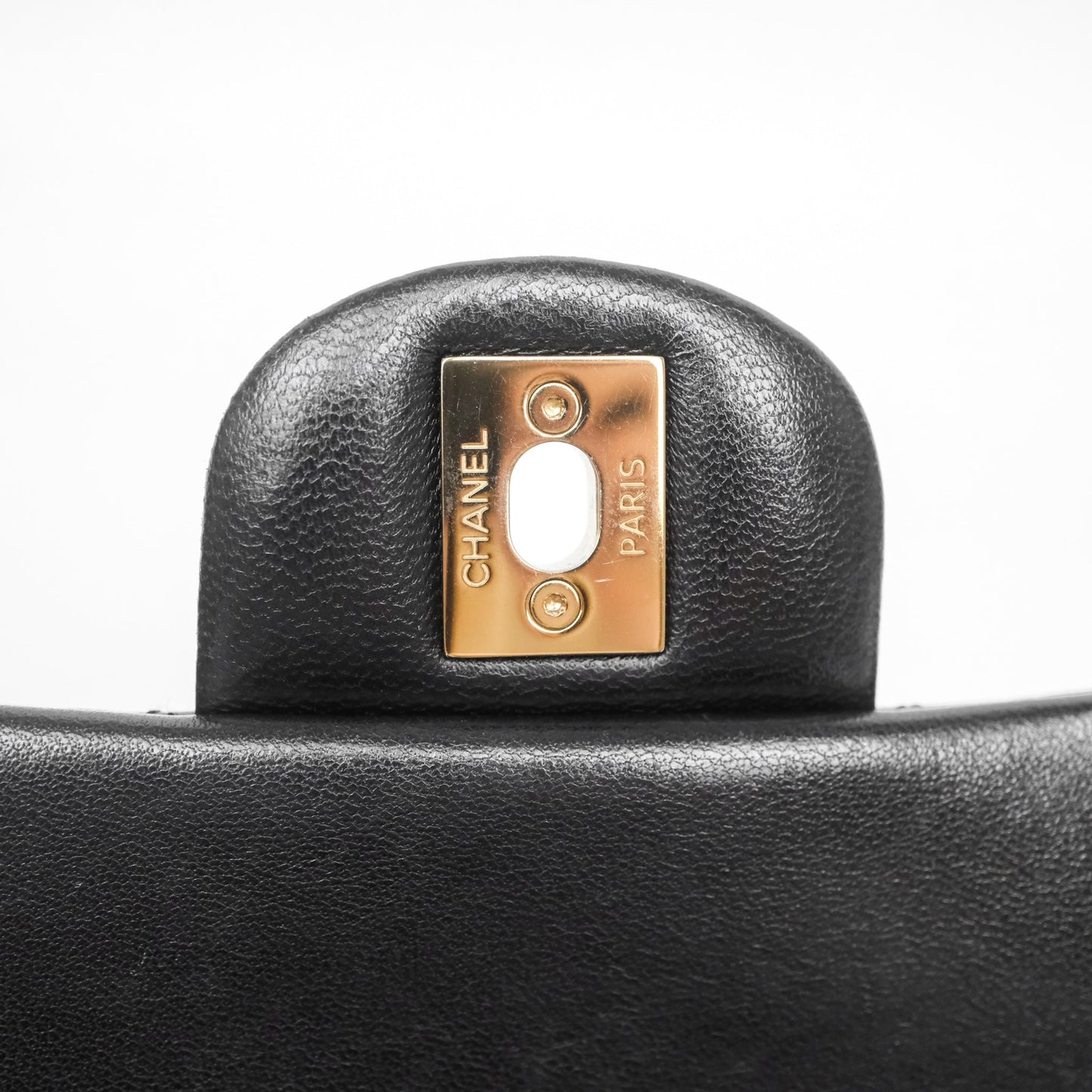 Chanel Mini Square Quilted Black Lambskin Gold Hardware