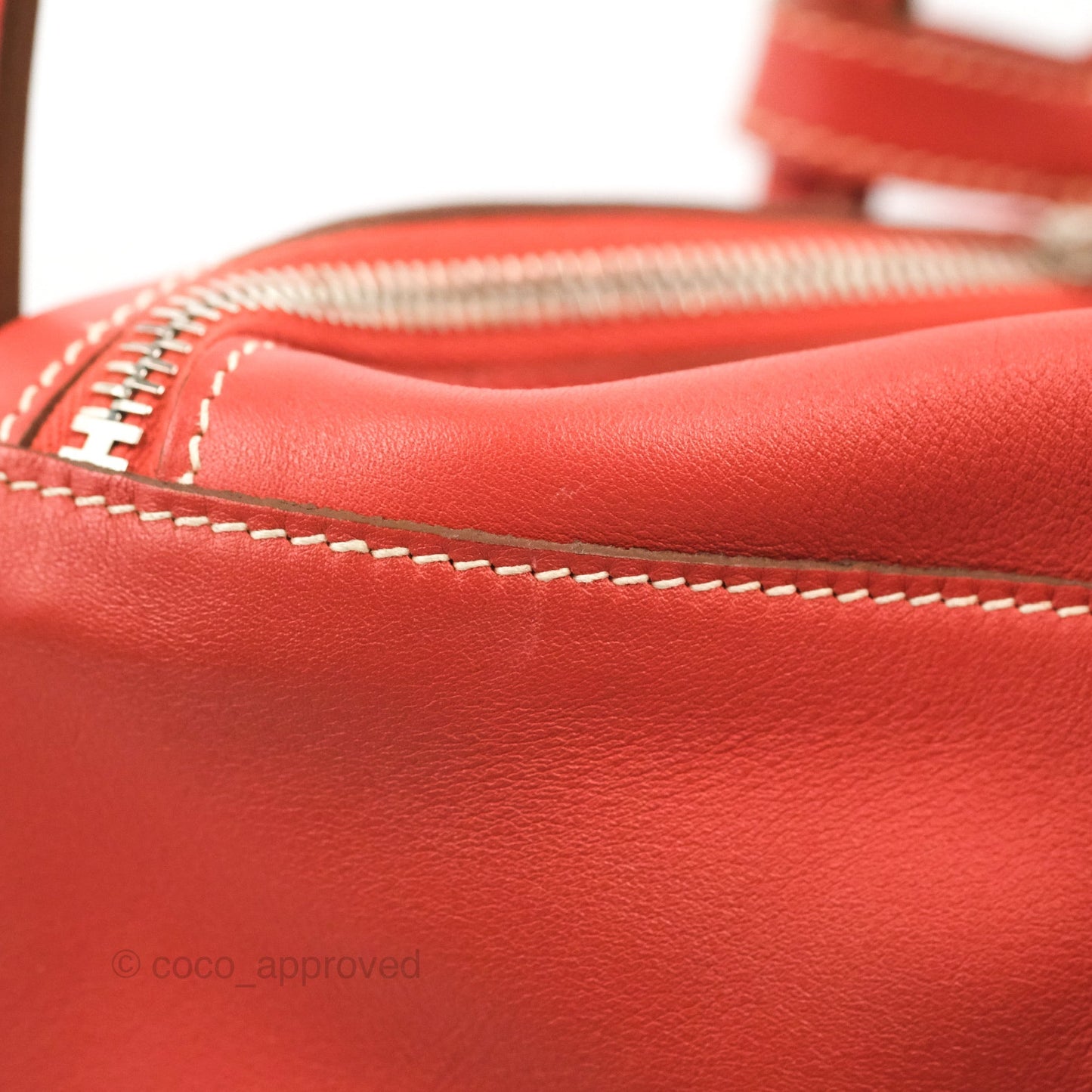 Hermès Lindy 30 Sanguine 9M Swift Palladium Hardware