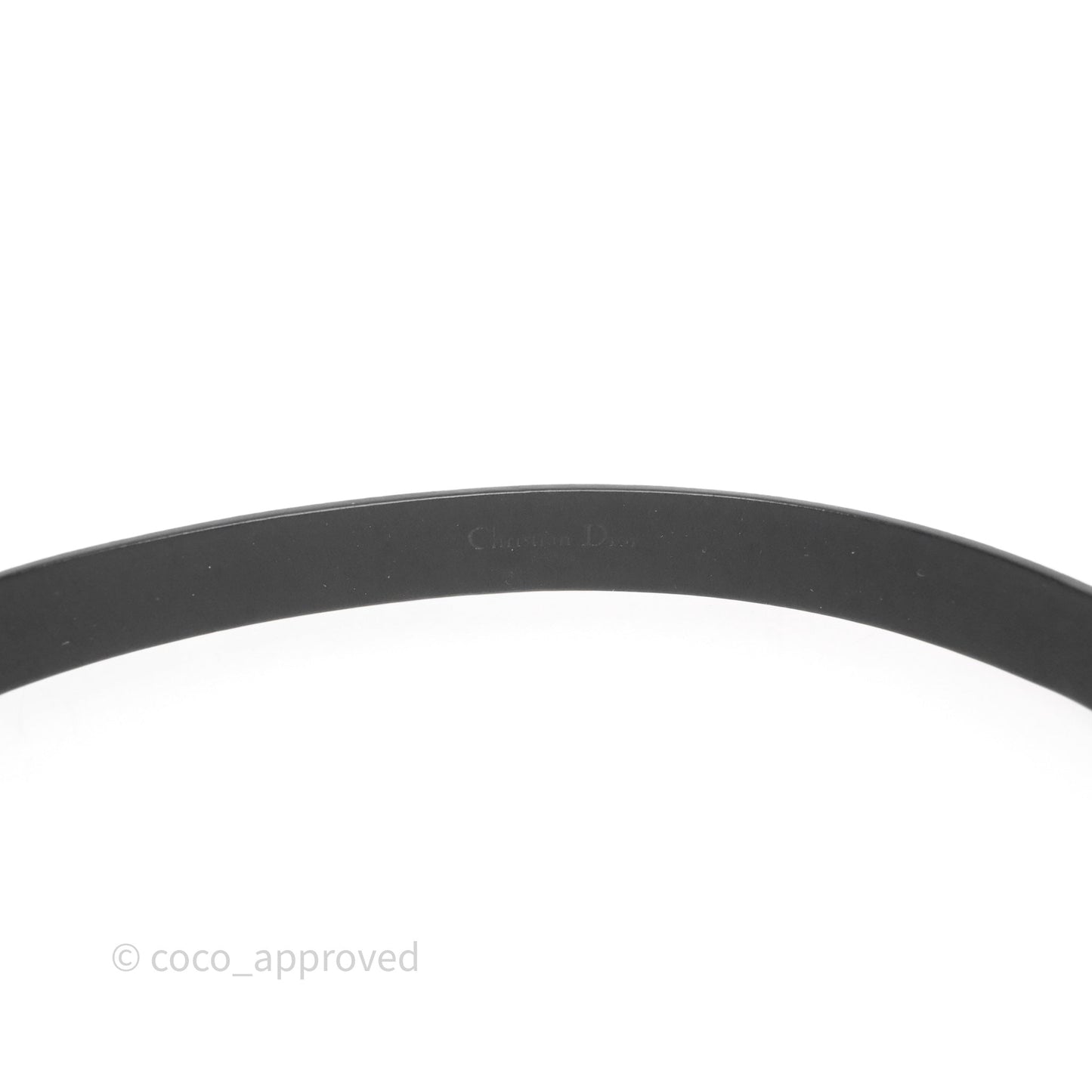 Christian Dior Saddle Belt 20mm Ultramatte So Black Calfskin Size 85