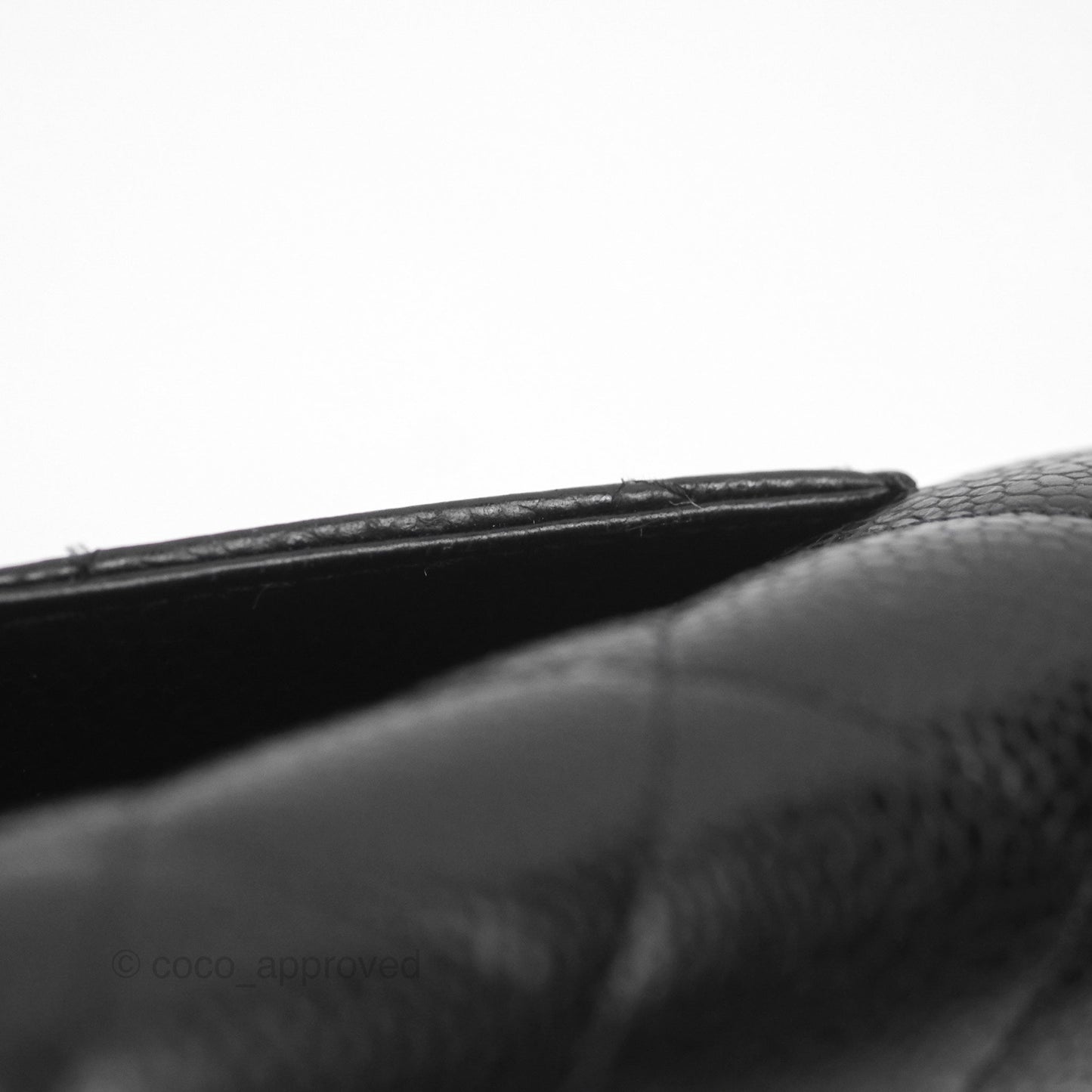 Chanel Quilted Classic Zip Long Wallet Black Caviar Gold Hardware