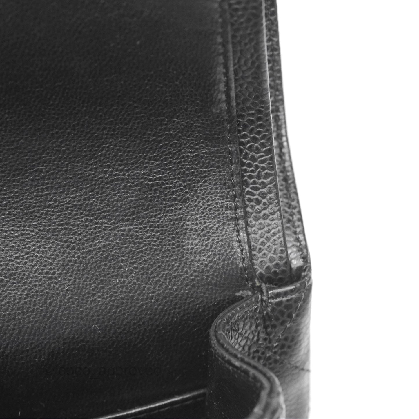 Chanel Classic M/L Medium Flap Quilted Black Caviar Silver Hardware