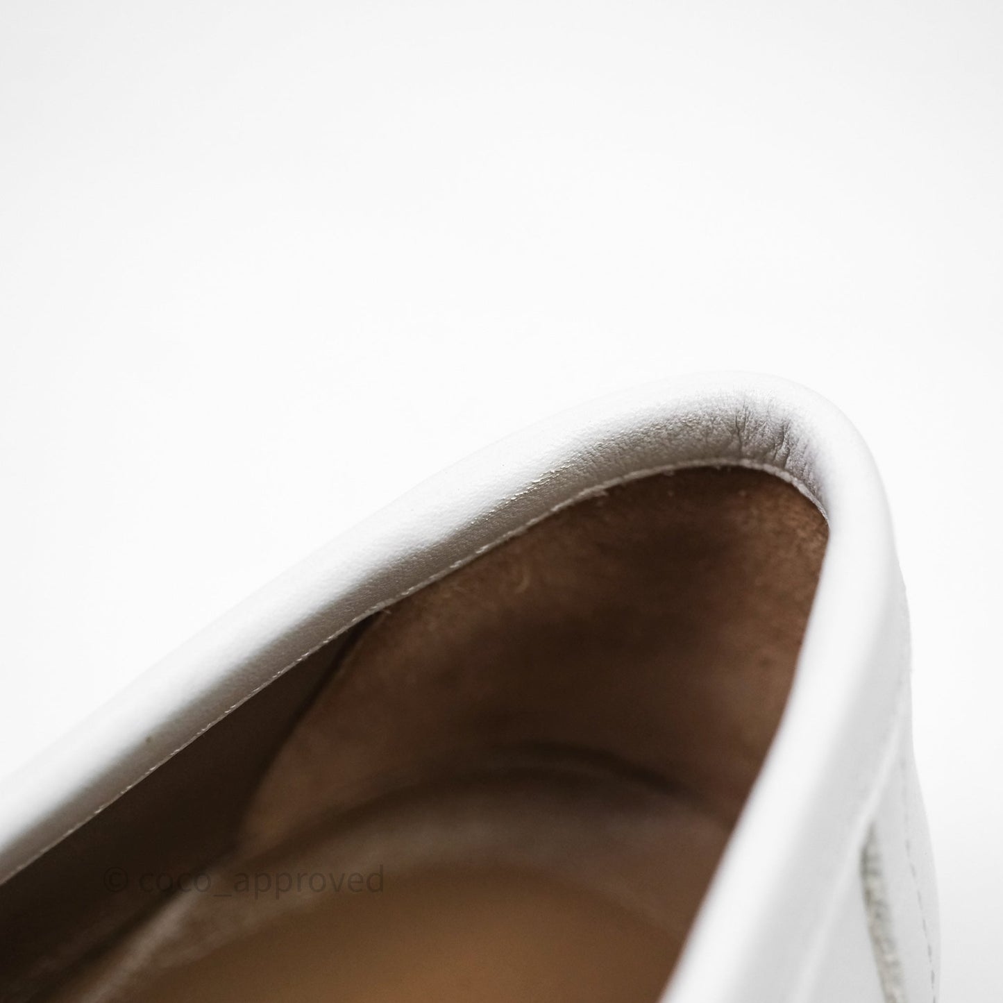 Hermès Royal Loafers White Calfskin Size 38