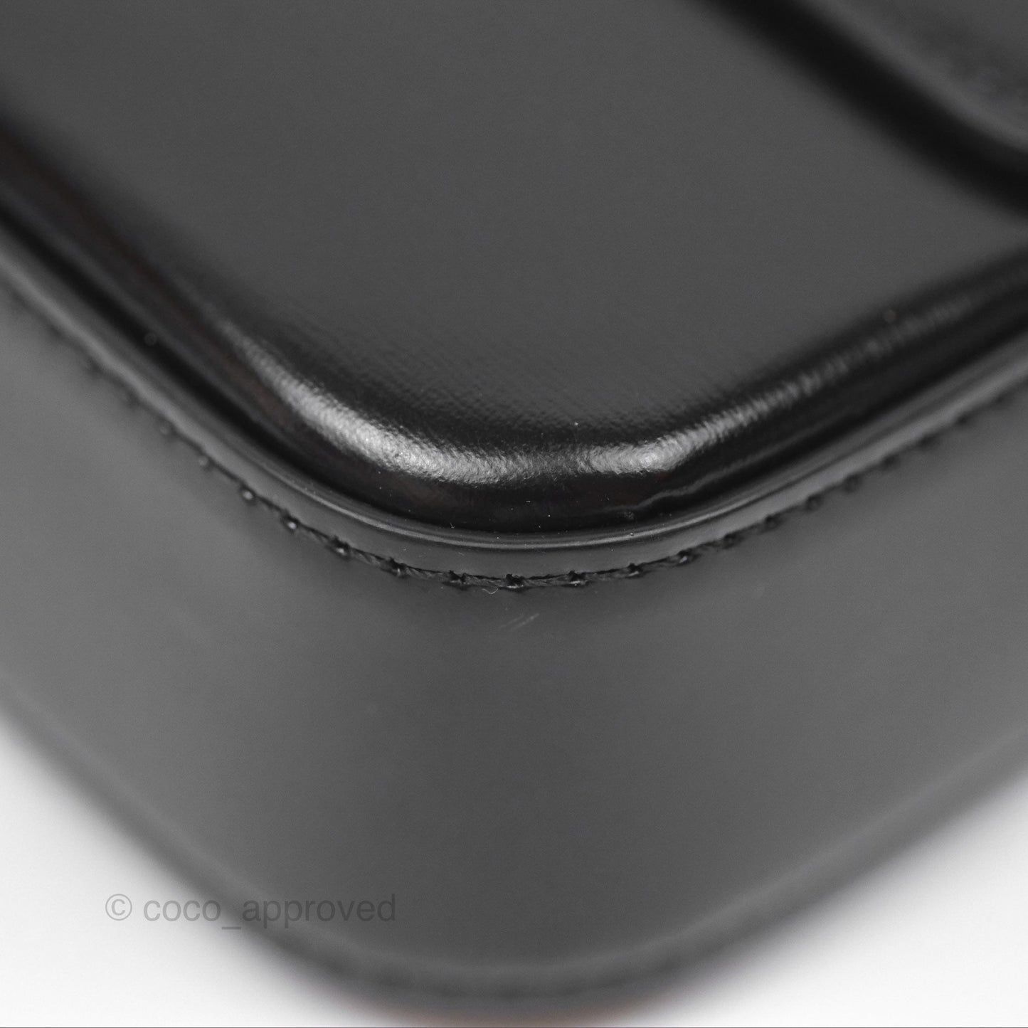 Celine Triomphe Shoulder Bag Black Calfskin