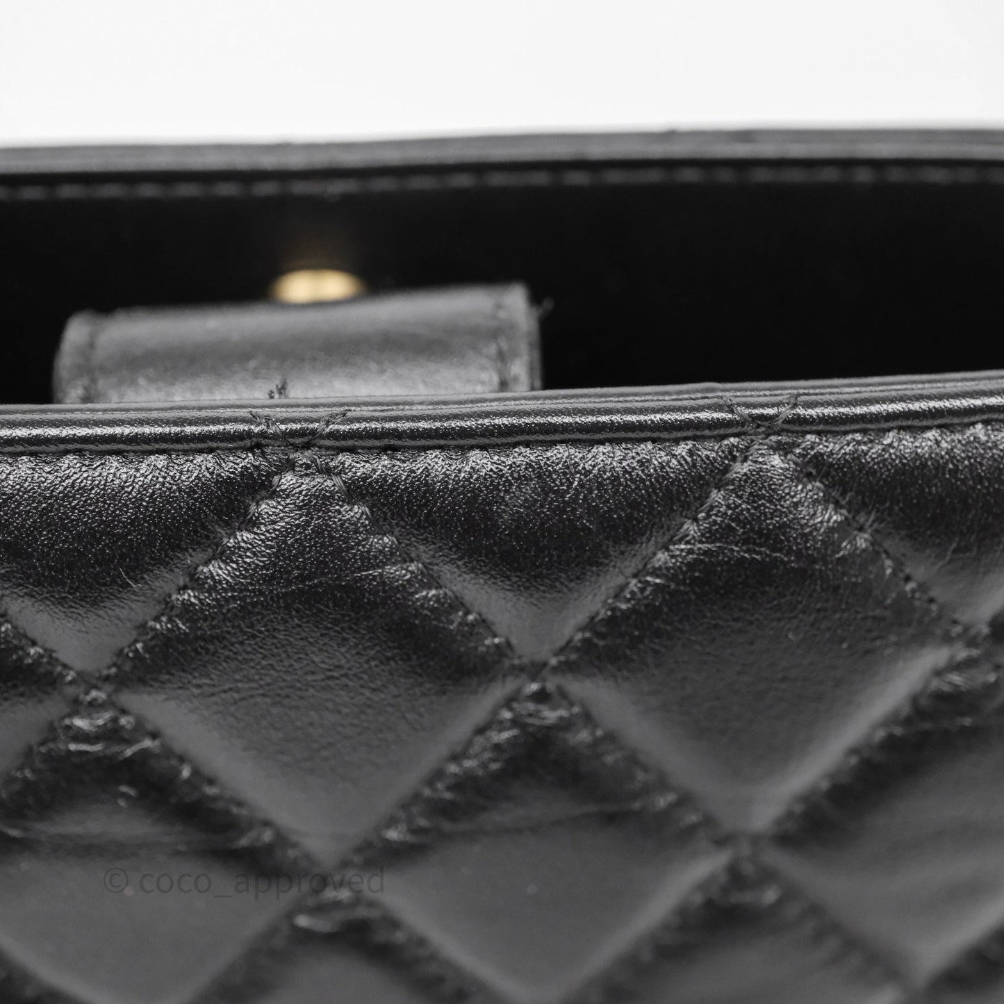 Chanel Clutch With Heart Chain Black Lambskin Gold Hardware