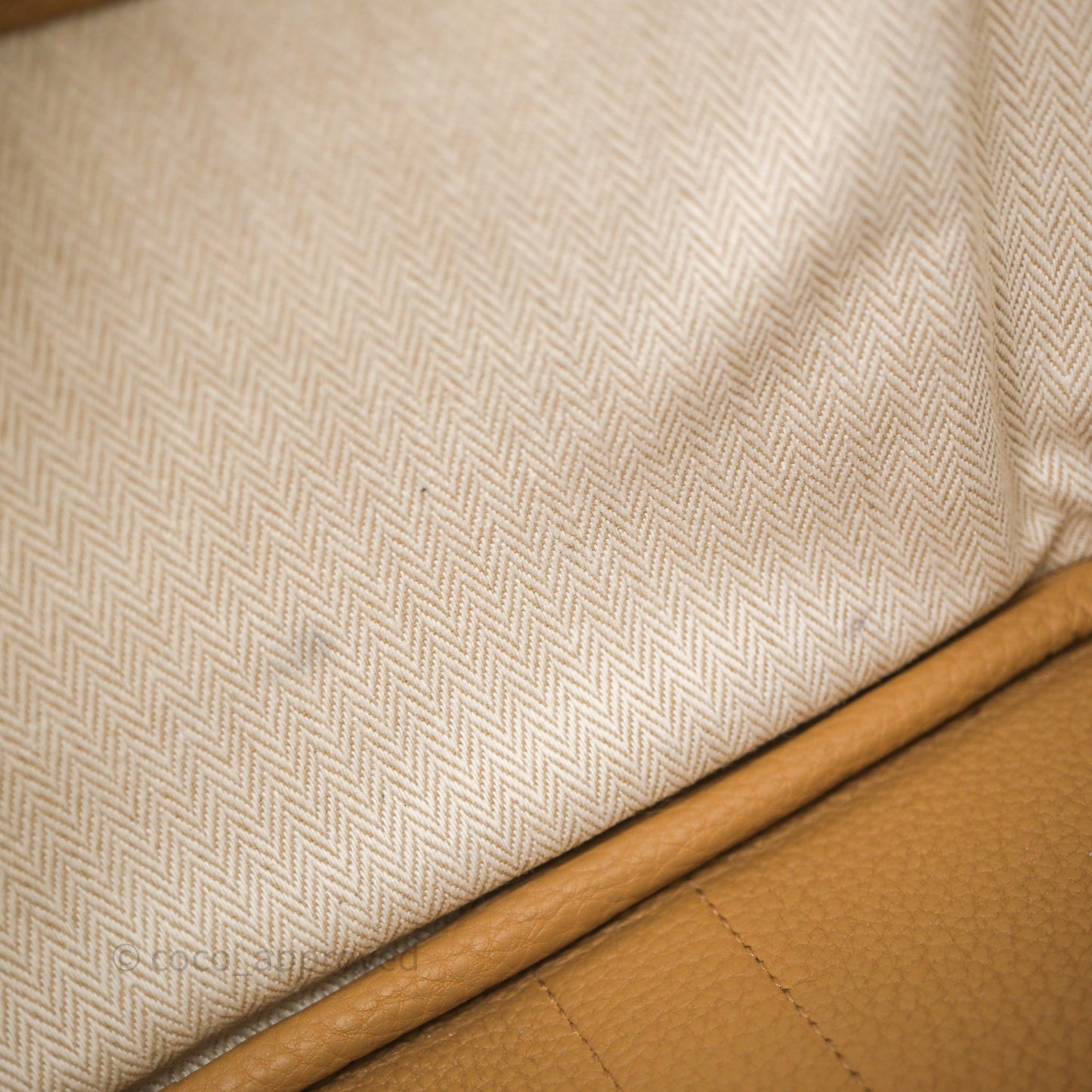 Hermès Garden Party 30 Biscuit 4B Veau Negonda Palladium Hardware