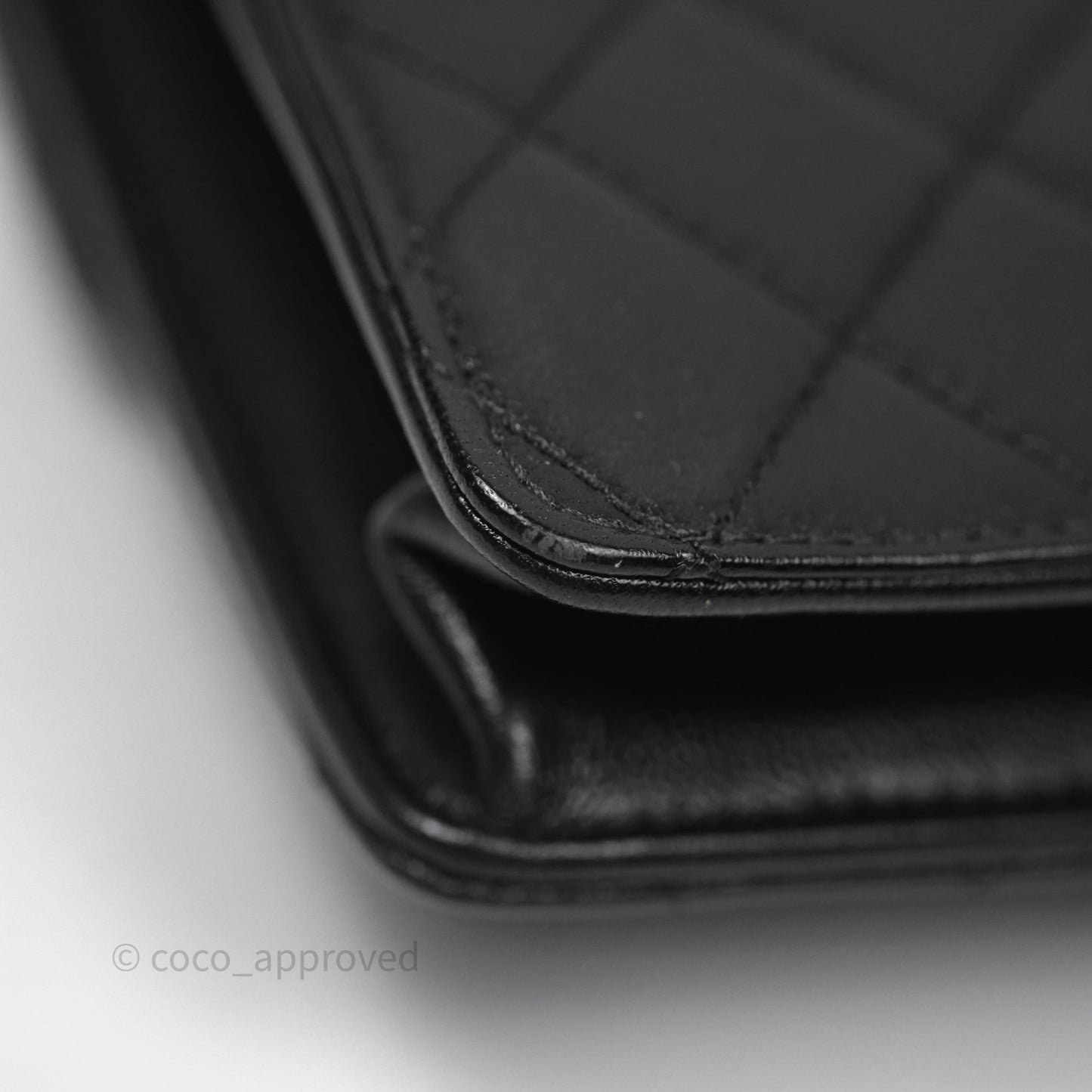 Chanel Quilted Chic Logo Pearls Flap Black Goatskin Aged Gold Hardware