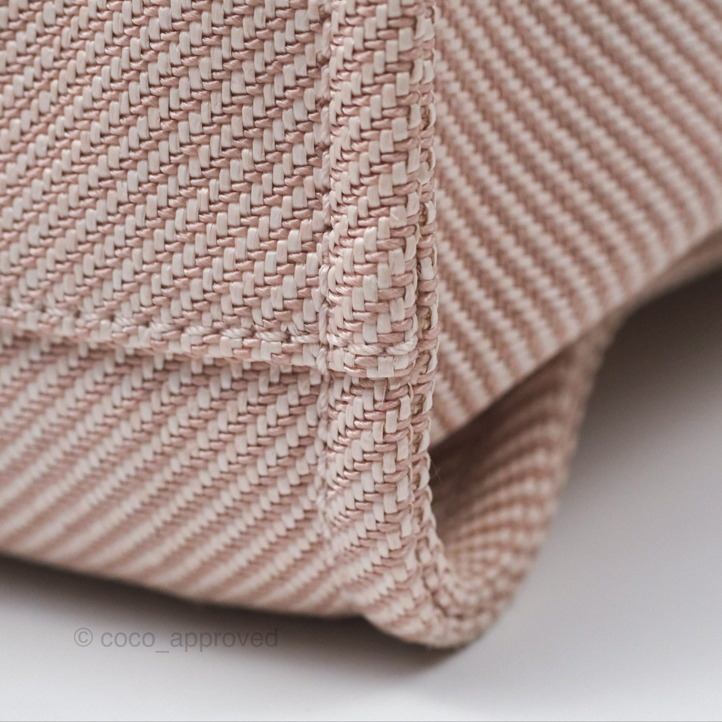 Chanel Medium Deauville Pink Canvas Gold Hardware