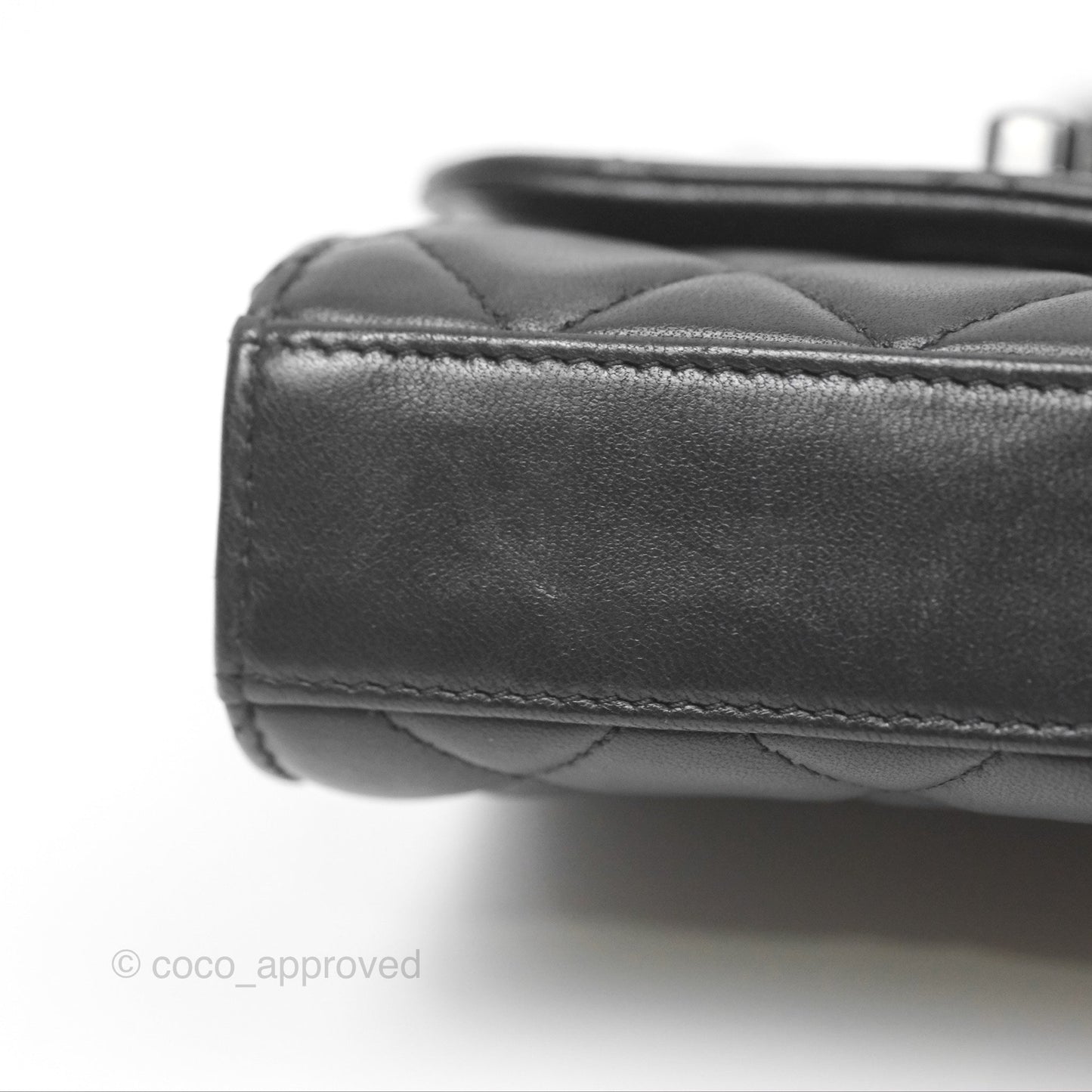 Chanel Mini Trendy CC Clutch With Chain Quilted So Black Lambskin