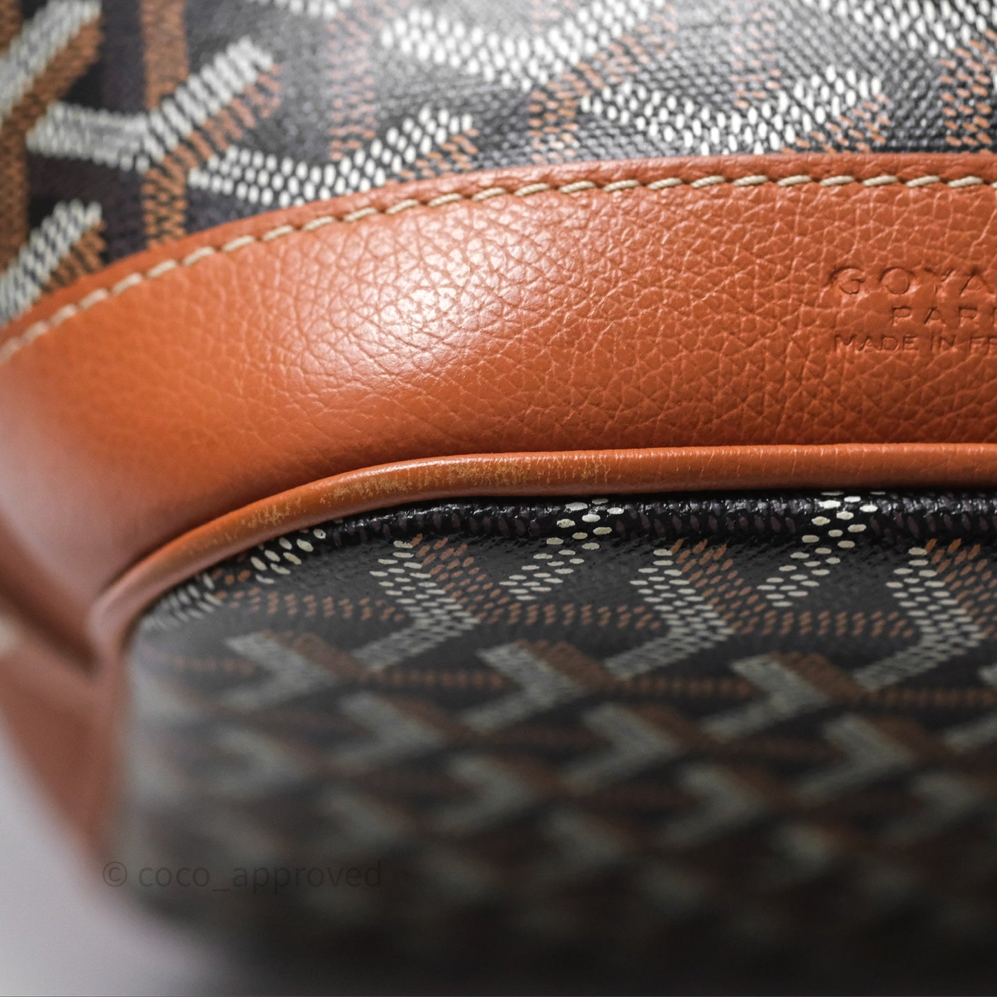 Goyard Petit Flot Bucket Bag Black & Tan Goyardine