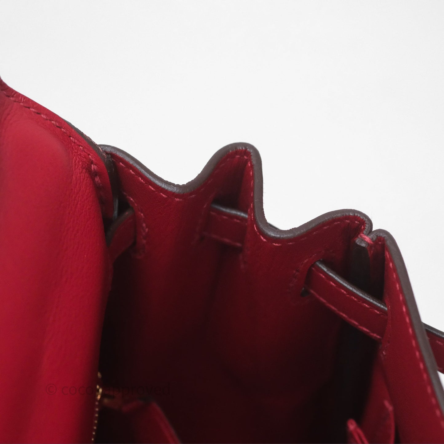 Hermès Kelly II 25 Retourne Swift Rouge Piment 5X Gold Hardware