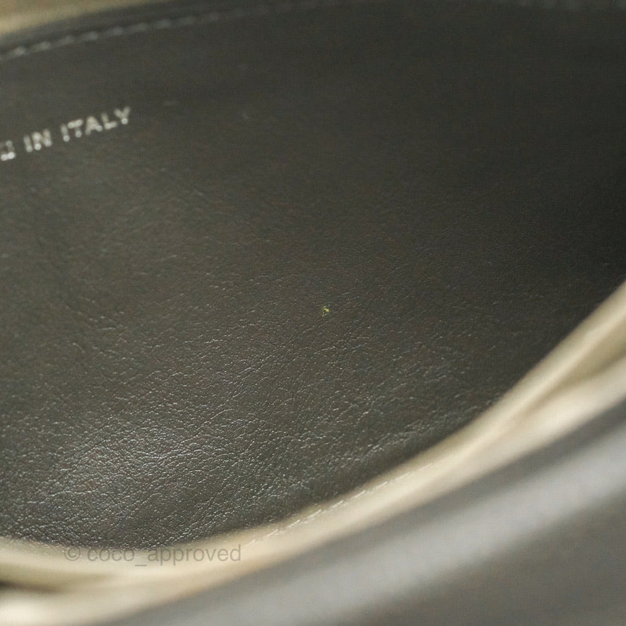 Chanel Half Moon Wallet on Chain WOC Dark Grey Caviar Silver Hardware