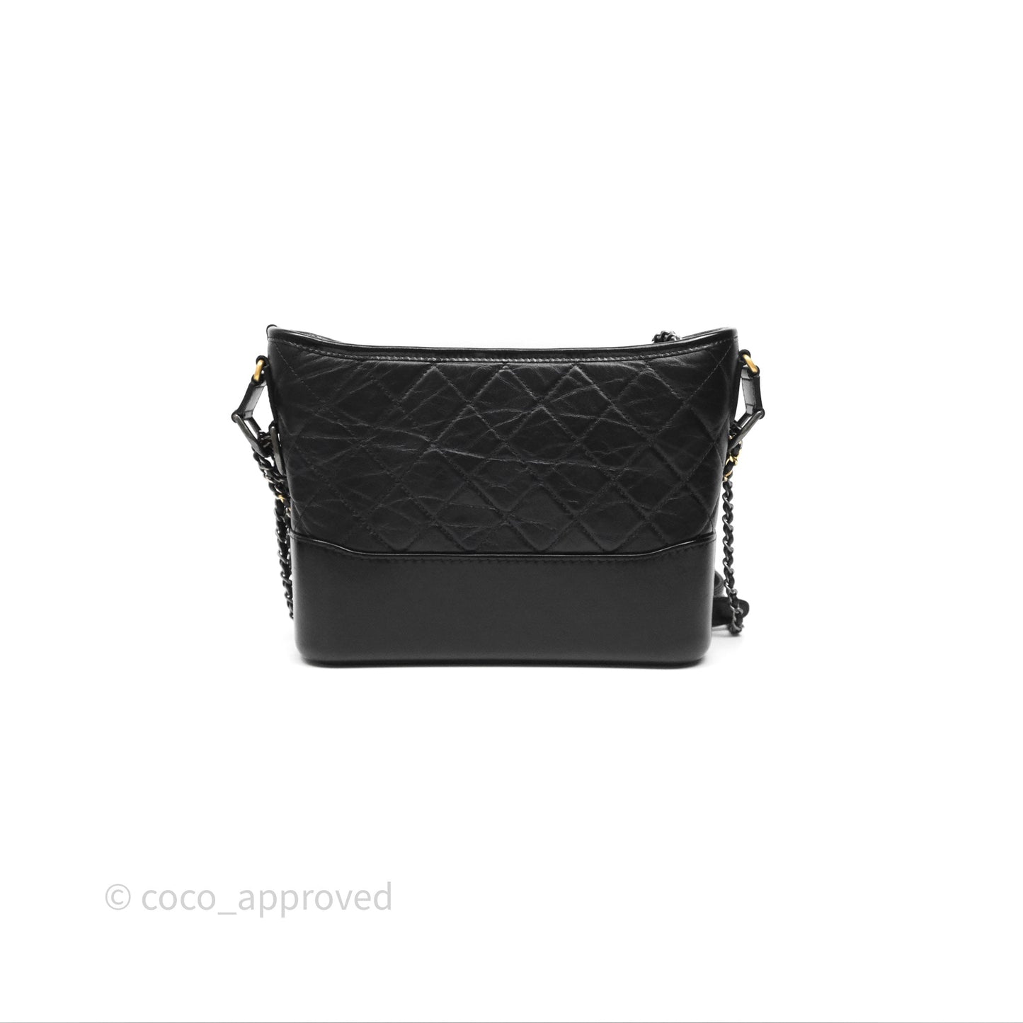 Chanel New Medium Gabrielle Hobo Quilted Black Aged Calfskin