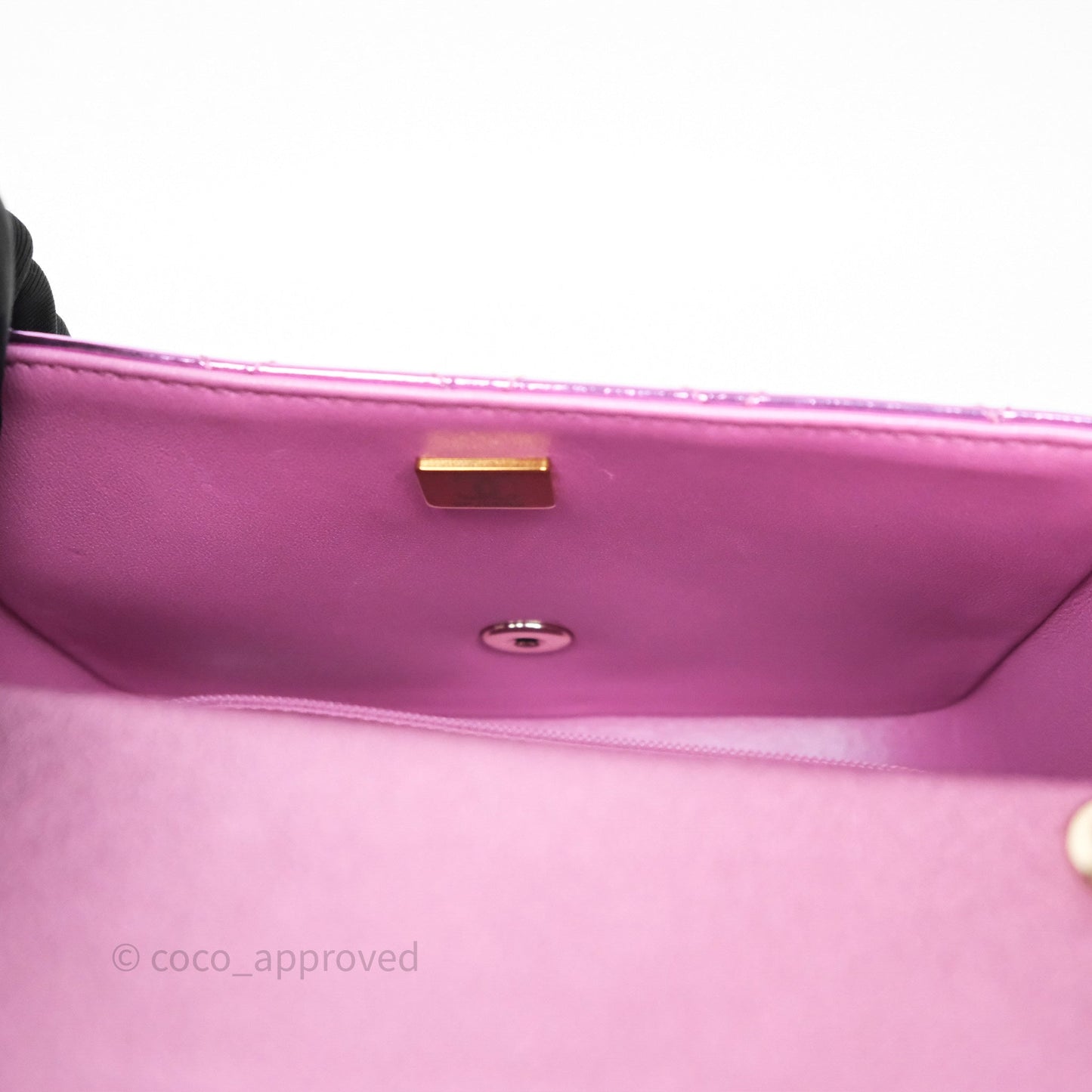 Chanel Hollywood Boulevard Flap with Star Coin Purse Lilac Pink Metallic Mirror Calfskin 24C