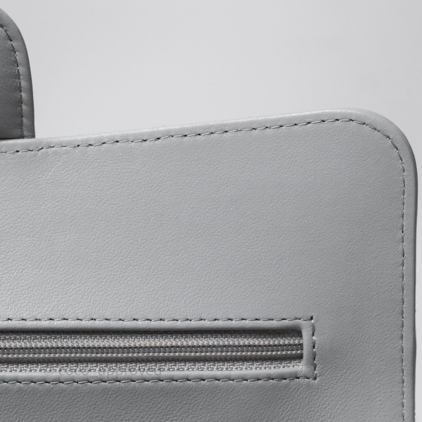 Chanel Classic Small Flap Chevron Grey Lambskin Gold Hardware