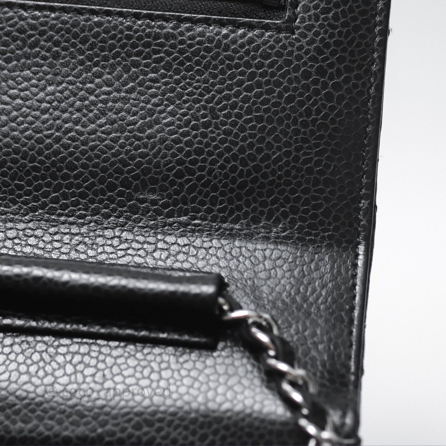 Chanel Quilted WOC Black Caviar Silver Hardware