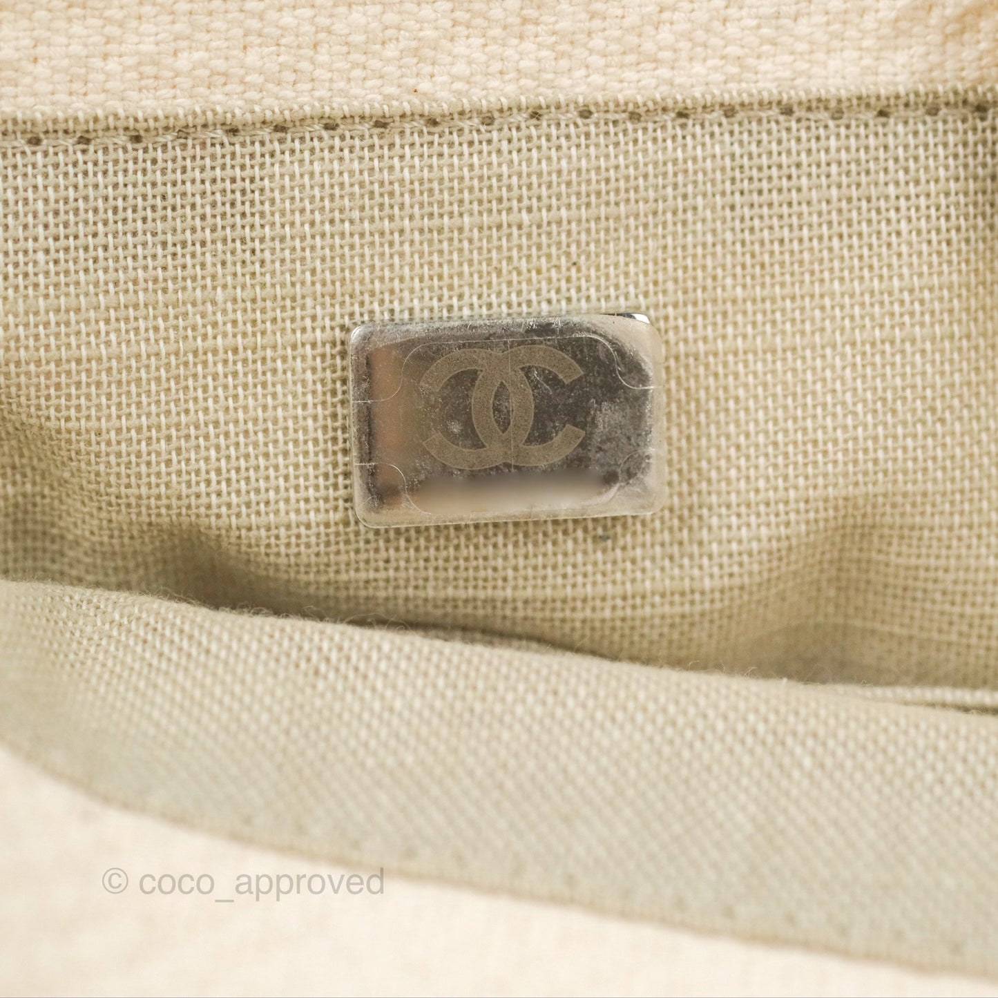 Chanel New Small Deauville Cream Ivory Canvas