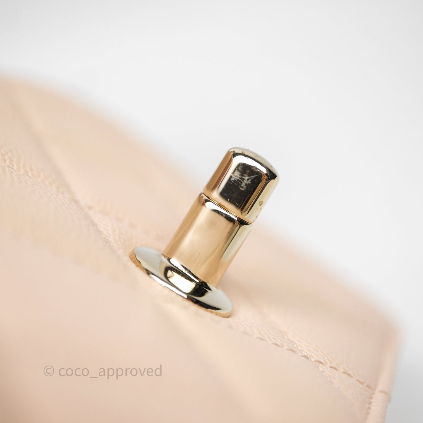 Chanel Small Like The Wallet Flap Quilted Light Beige Pink Caviar Gold Hardware 22C