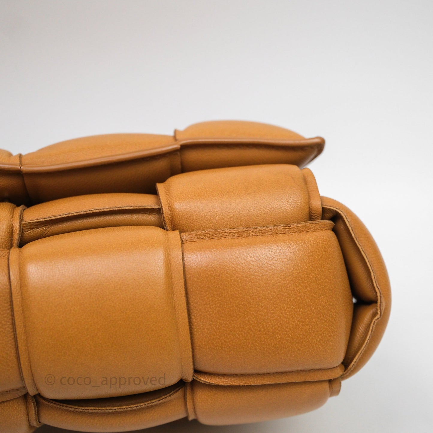 Bottega Veneta Padded Cassette Camel Lambskin