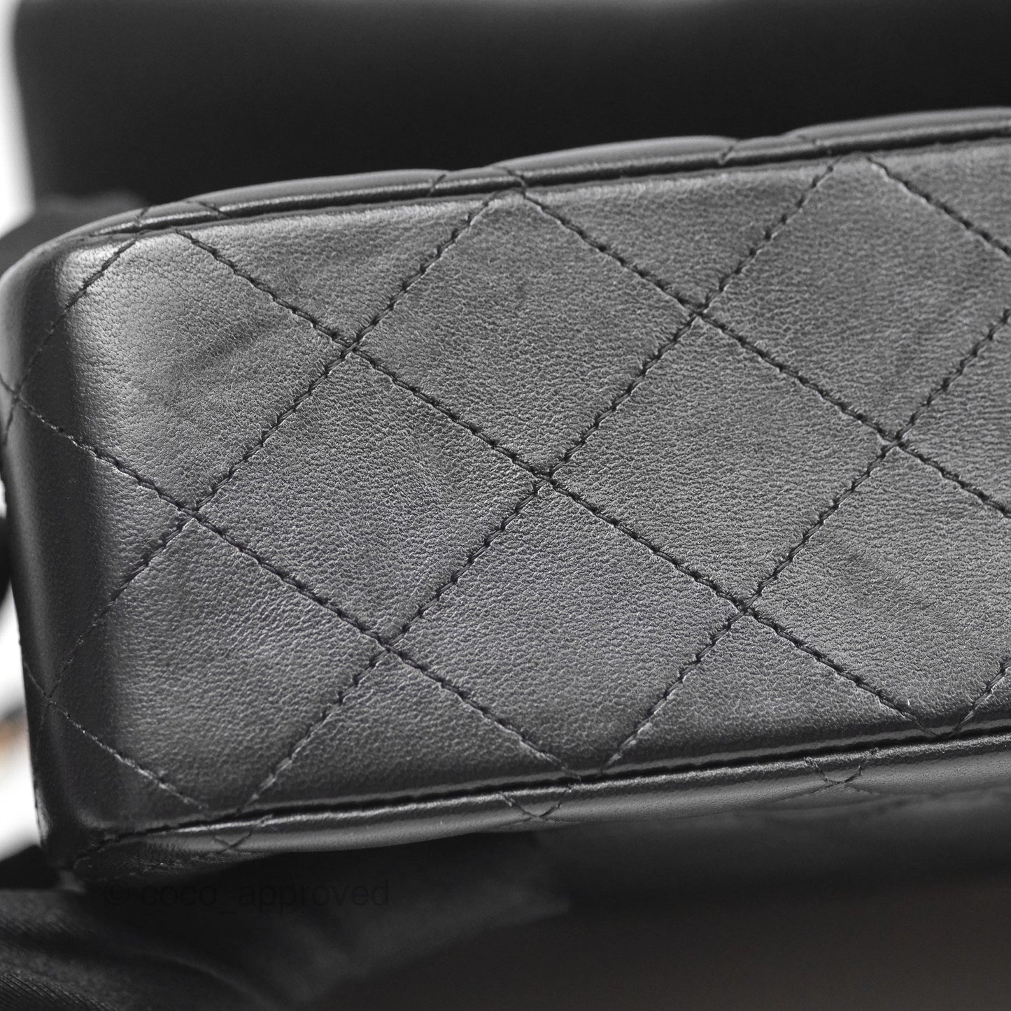 Chanel Classic M/L Medium Flap Quilted Black Lambskin Rose Gold Hardware