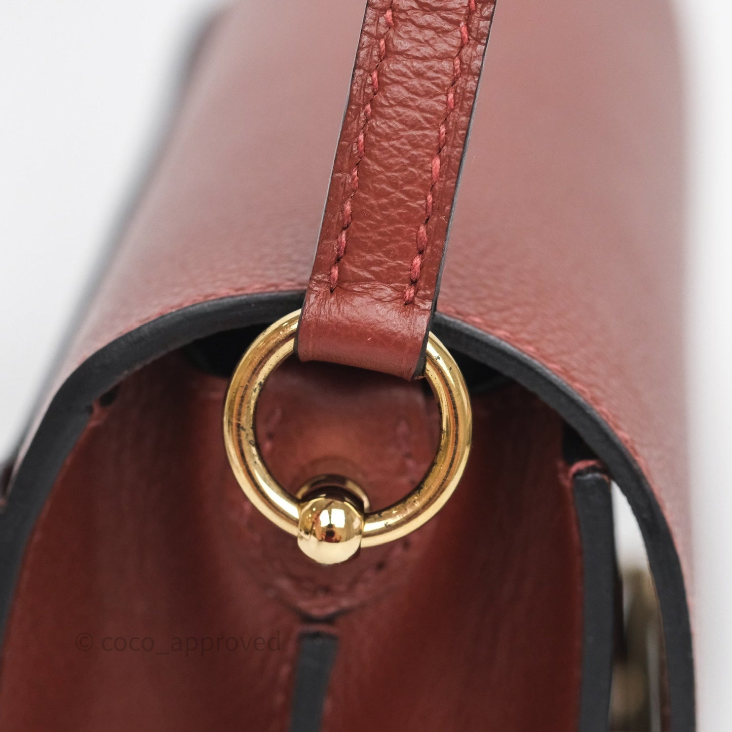 Hermès Mini Roulis Rouge H 55 Evercolor Gold Hardware