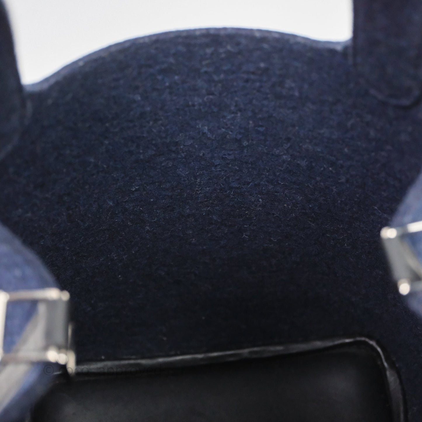 Hermès Picotin 18 Bleu Nuit 2Z / Swift Noir 89 Wool Feutre Swift Palladium Hardware