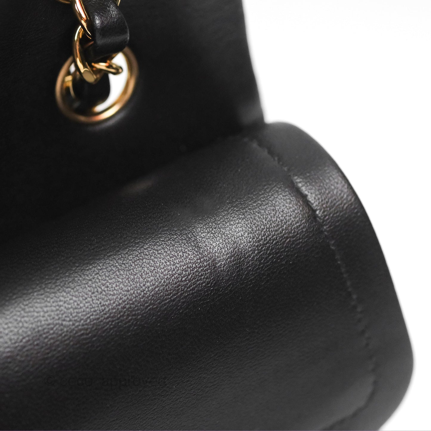 Chanel Small Classic Quilted Flap Black Lambskin Gold Hardware