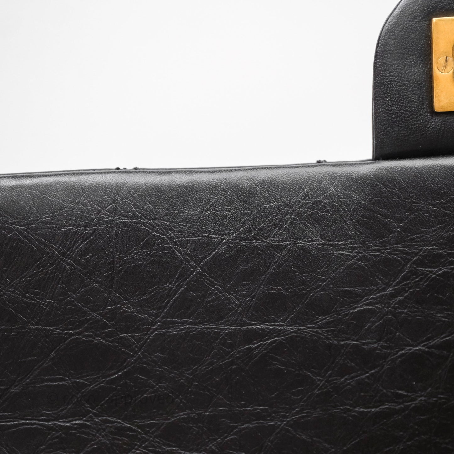 Chanel Quilted Reissue 226 Aged Calfskin Black Aged Gold Hardware