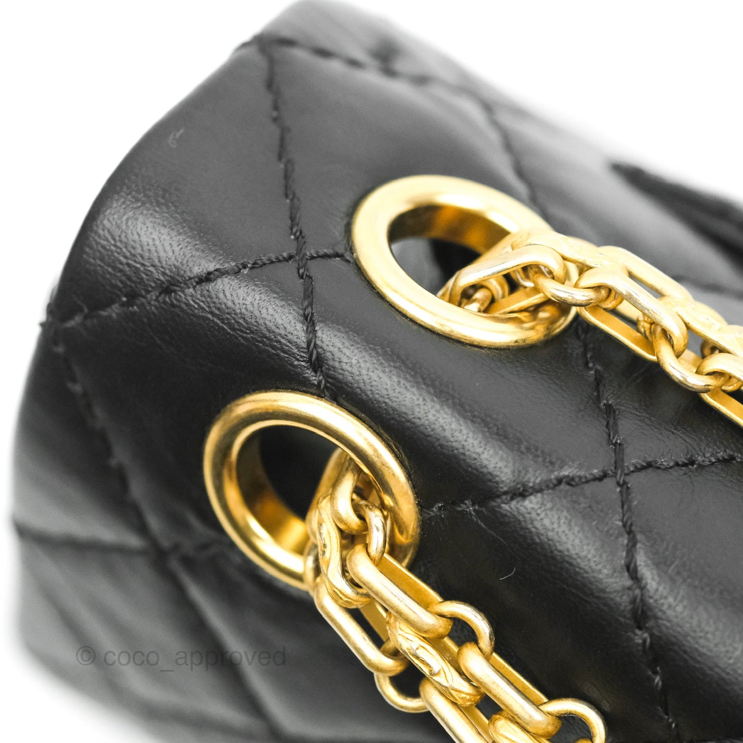 Chanel Mini Reissue 224 Black Aged Calfskin Gold Hardware