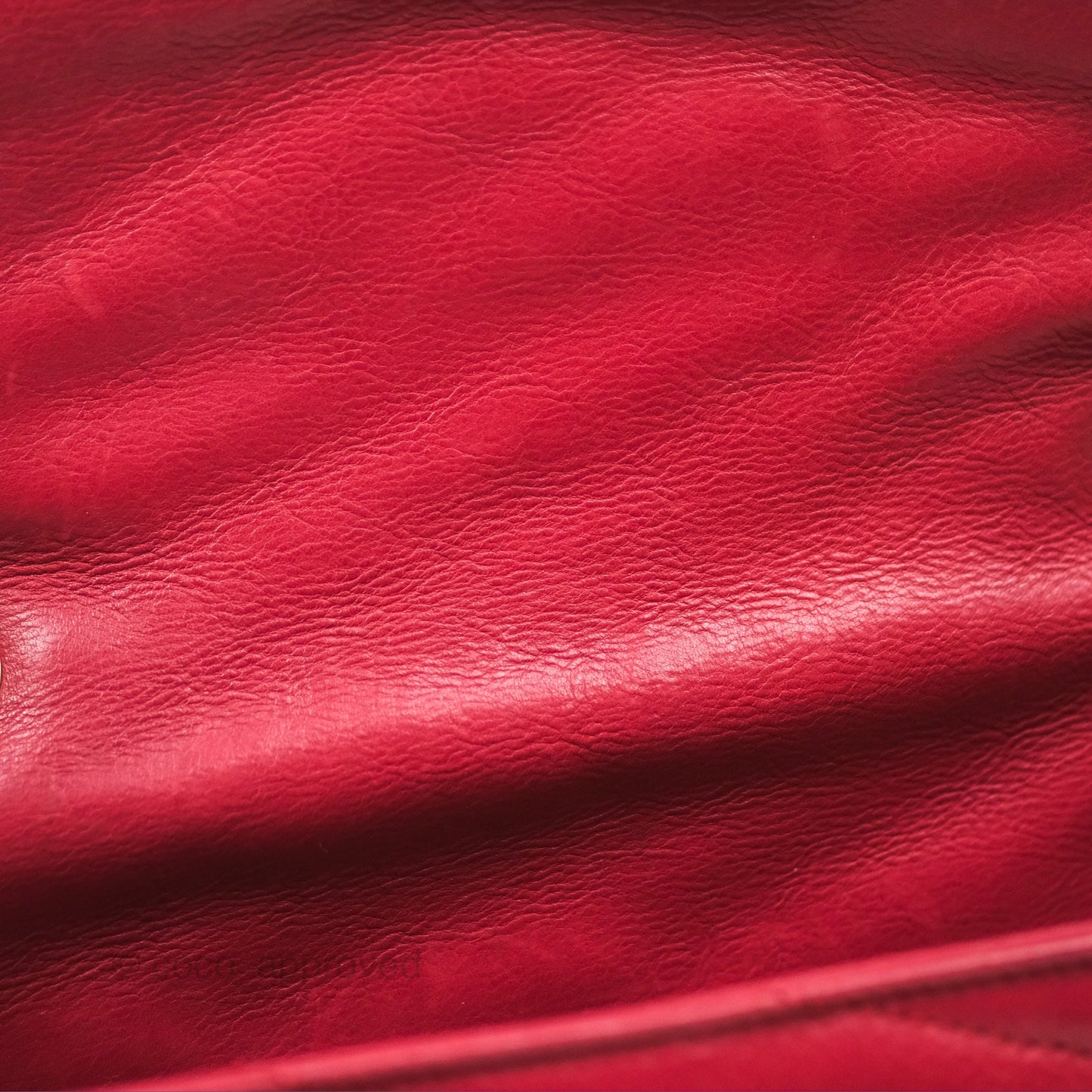 Chanel Chevron Shoulder Bag Red Calfskin Aged Gold Hardware