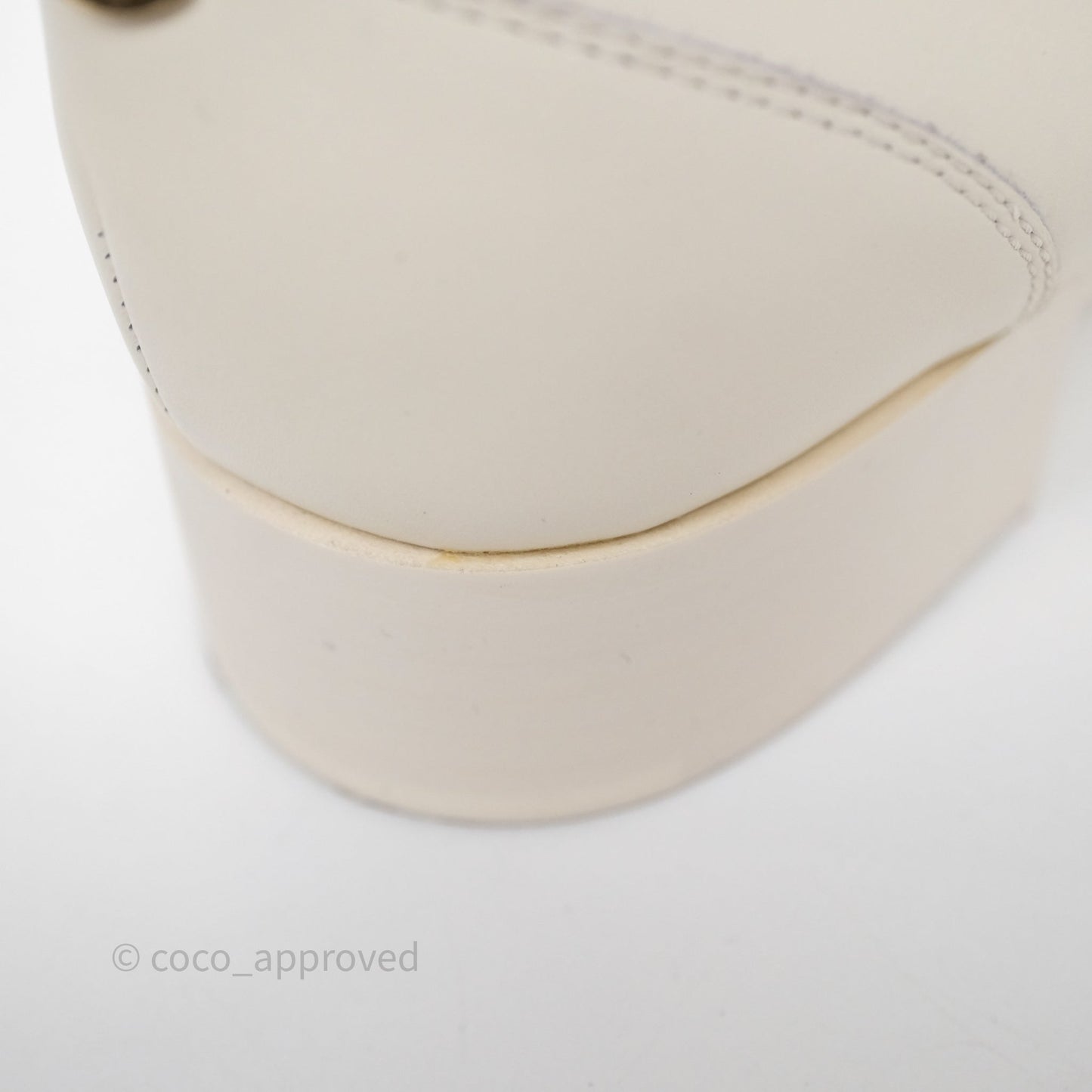 Chanel Chain White Calfskin Loafers Size 36