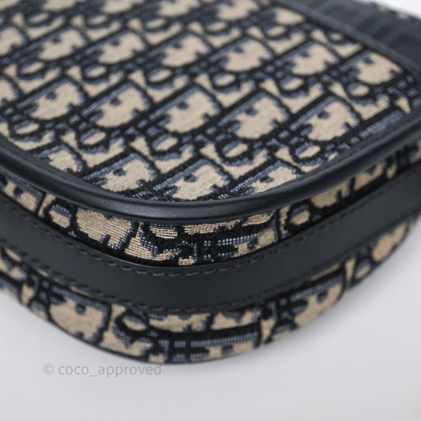 Christian Dior Medium Bobby Bag Blue Oblique Jacquard Canvas