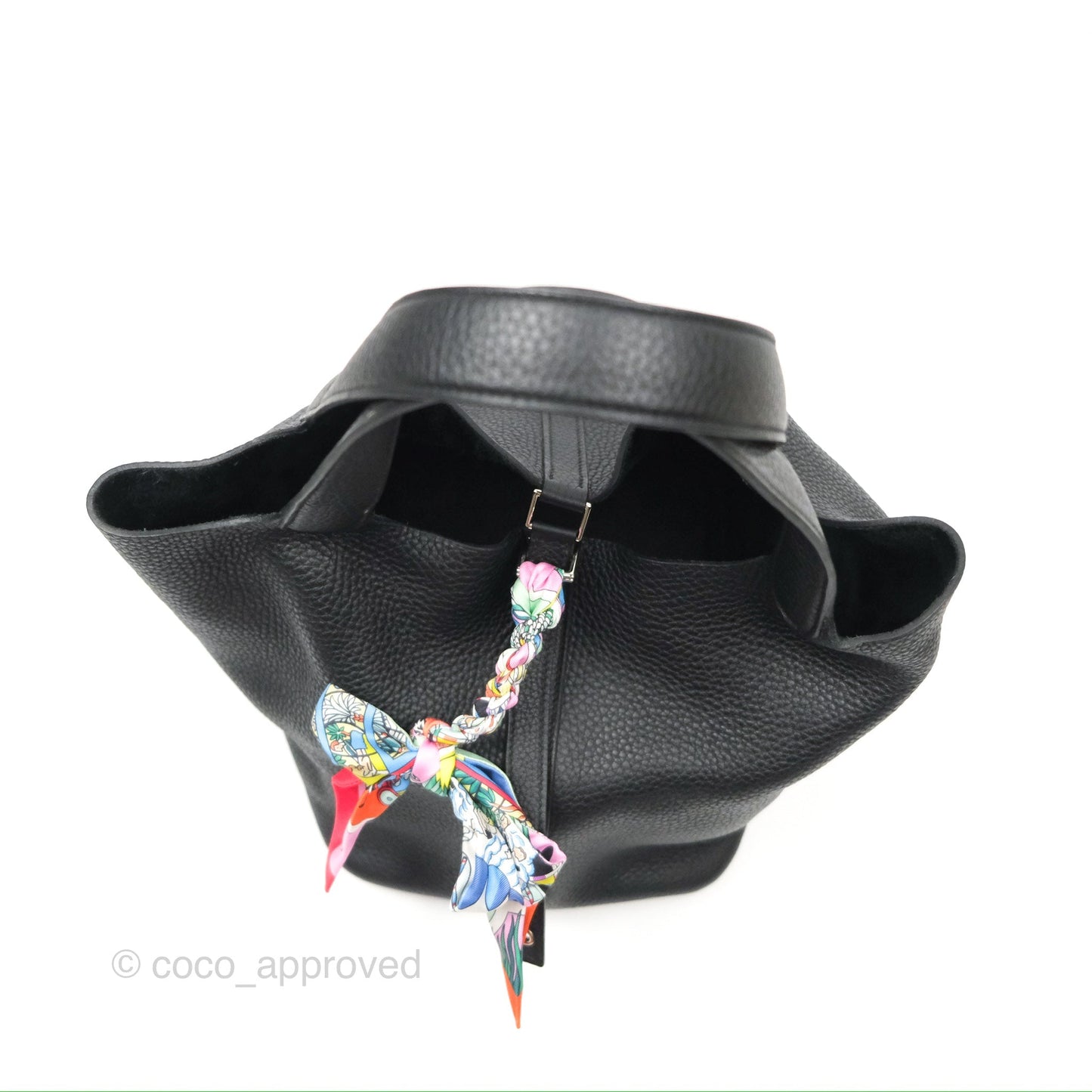 Hermès Picotin 22 Black Noir 89 Clemence Palladium Hardware
