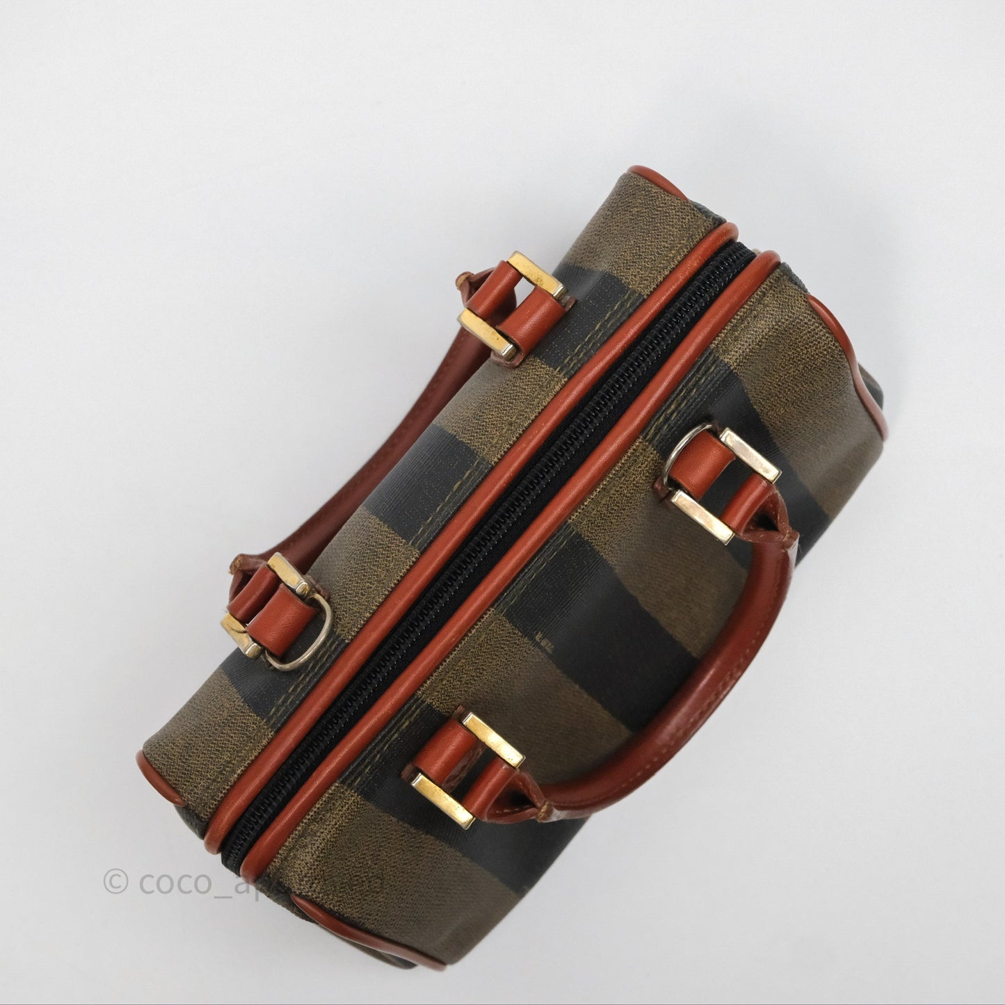 Fendi Mini Vintage Striped Boston Bag