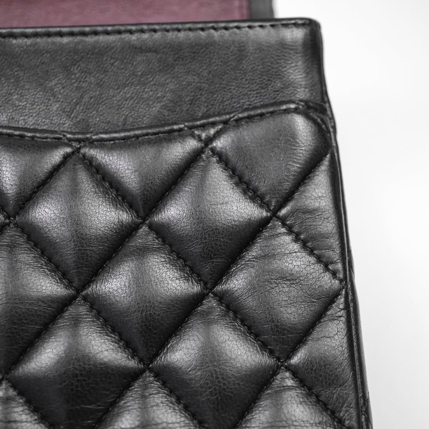 Chanel Vintage Classic M/L Medium Double Flap Black Lambskin 24K Gold Hardware