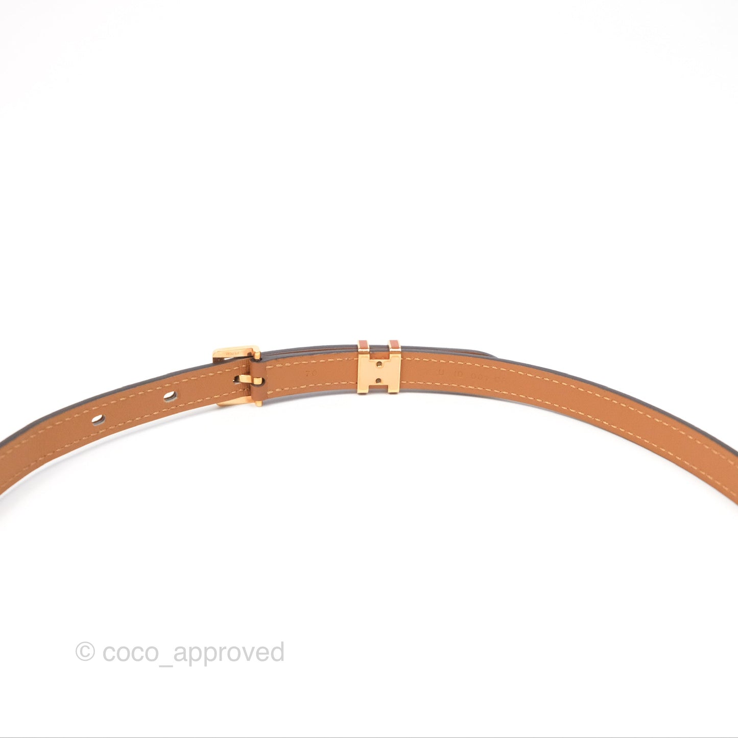 Hermès Pop H 15 Belt Epsom Gold Rose Gold Hardware