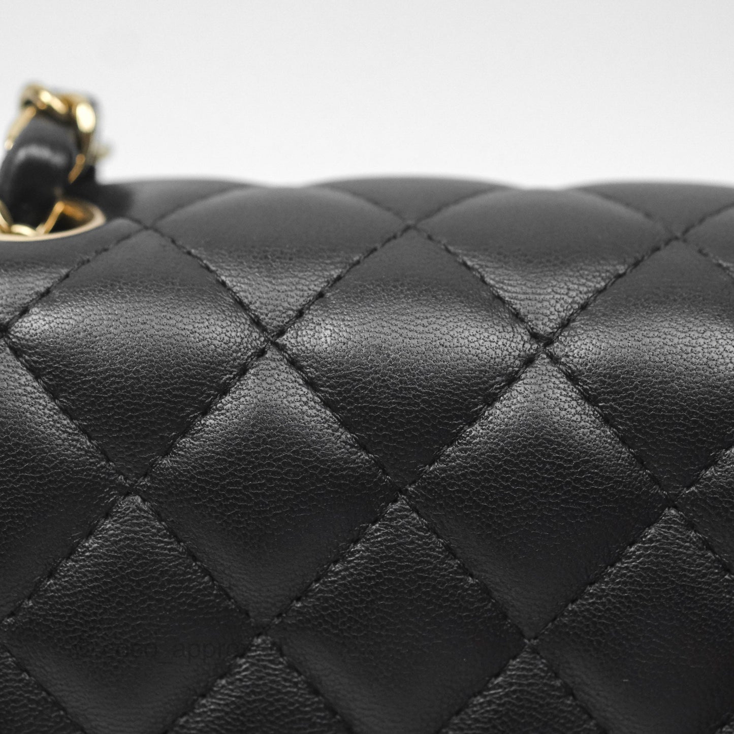 Chanel Mini Square Black Lambskin Gold Hardware