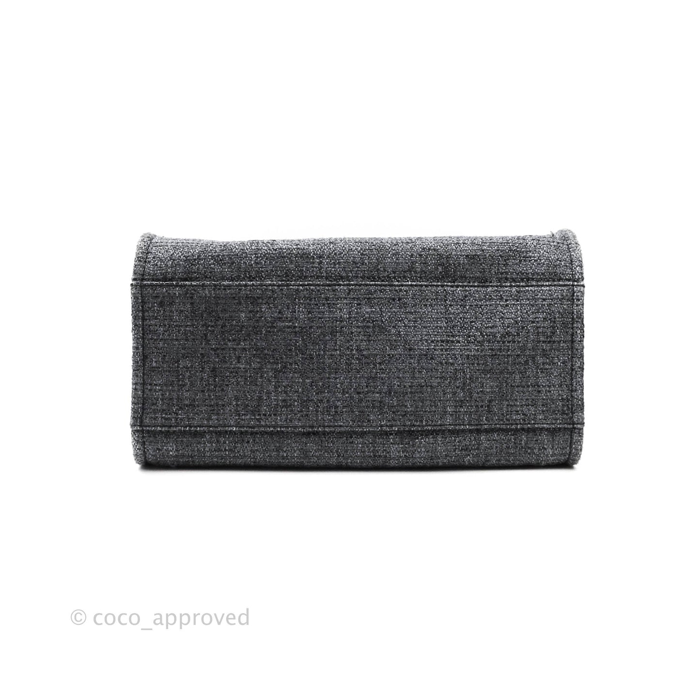 Chanel Large Deauville Charcoal Grey Canvas Gold Hardware