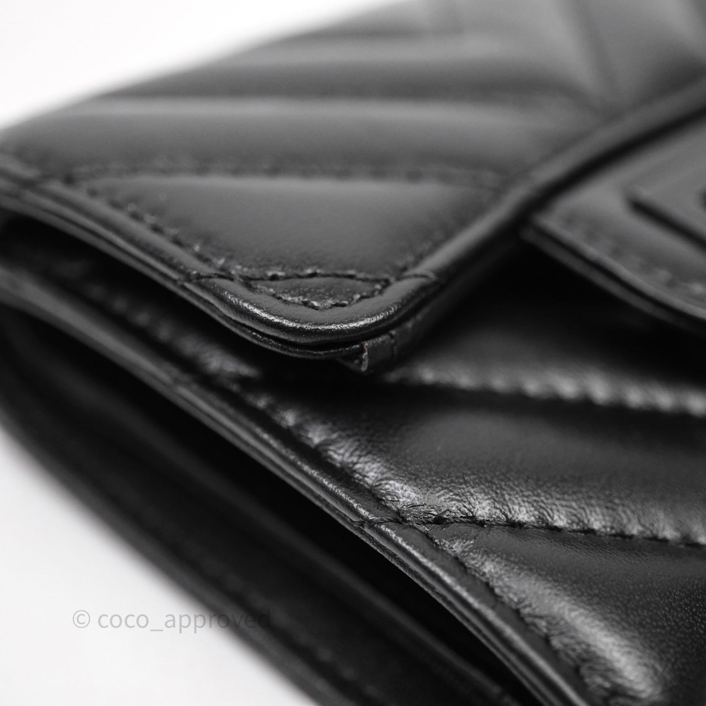 Chanel Chevron Reissue Wallet So Black Aged Calfskin