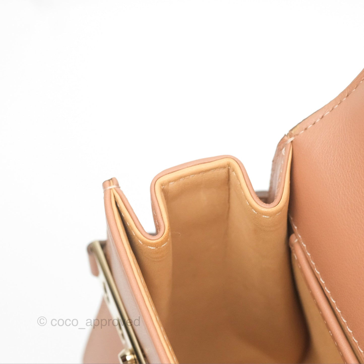 Delvaux Tempête Mini Beige Supple Calfskin Gold Hardware